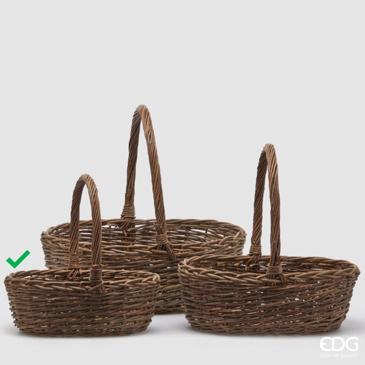 Cesto Willow Ovale con Manico S3 M1 38x30x40h Edg