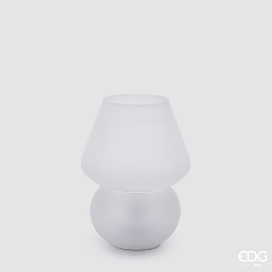 Lampada da Tavolo Abat Jour Usb Satinata Trasparente d.15 h.20 Edg