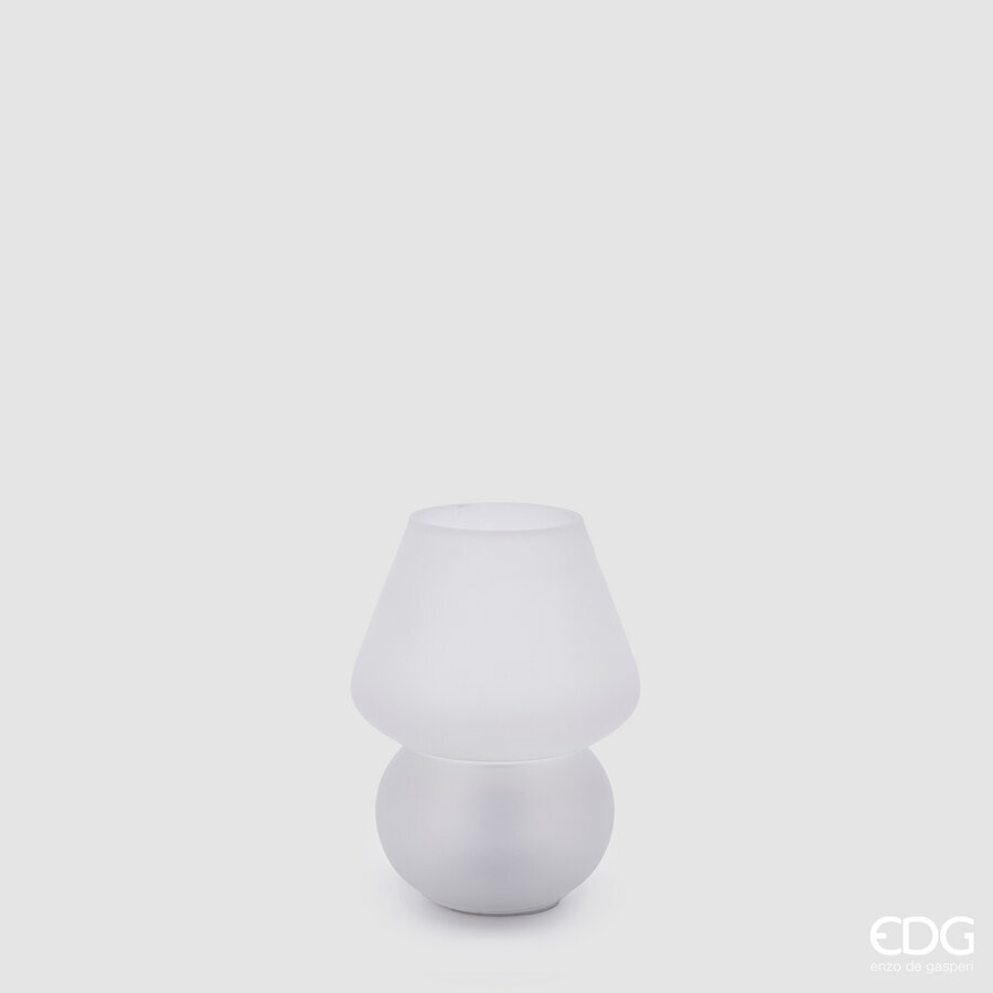 Lampada da Tavolo Abat Jour Usb Satinata Trasparente d.12 h.15 Edg