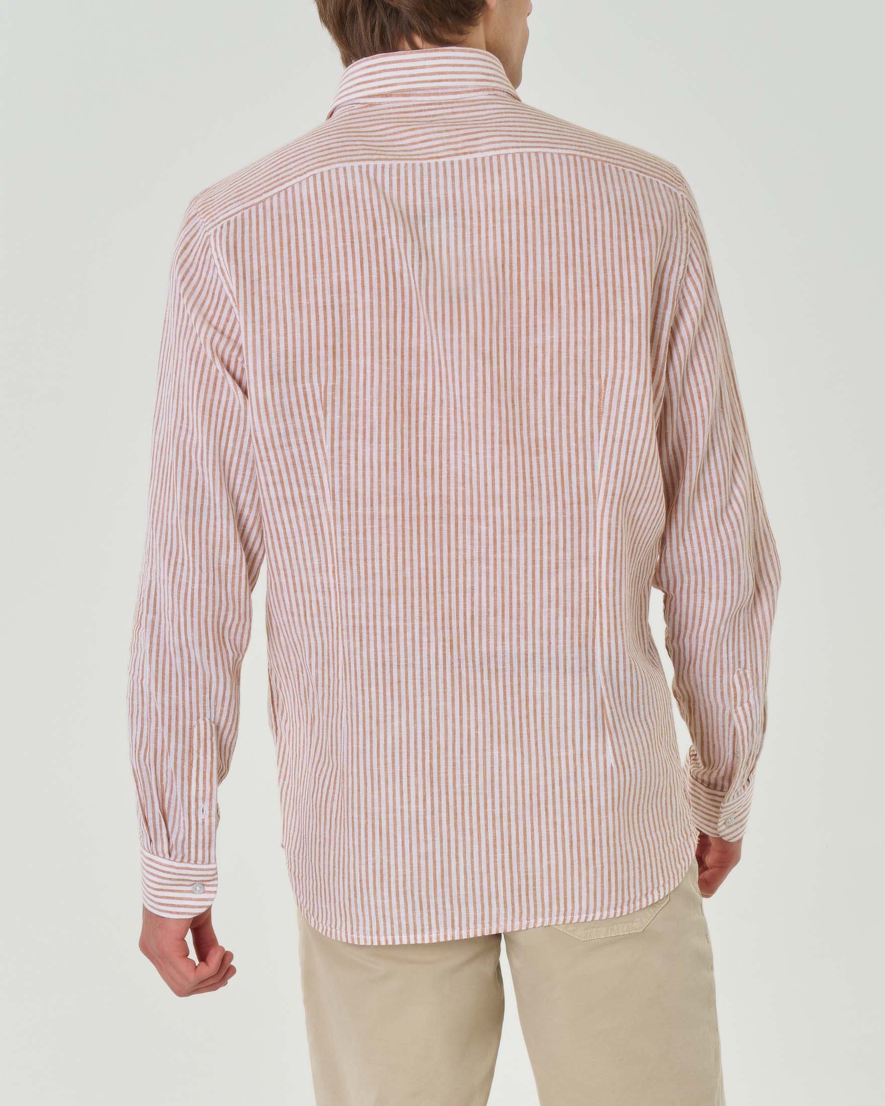 Camicia Regular Con Collo Alla Francese In Cotone A Righe Bastoncino - Collezione, Uomo, Regular Fit, NOS, Collo Francese | Zane - Foto 5