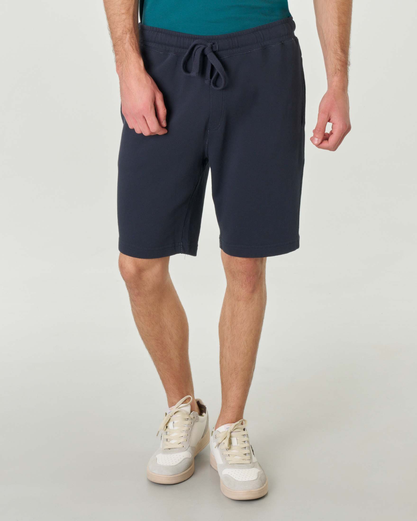 Bermuda blu in pima cotton peruviano