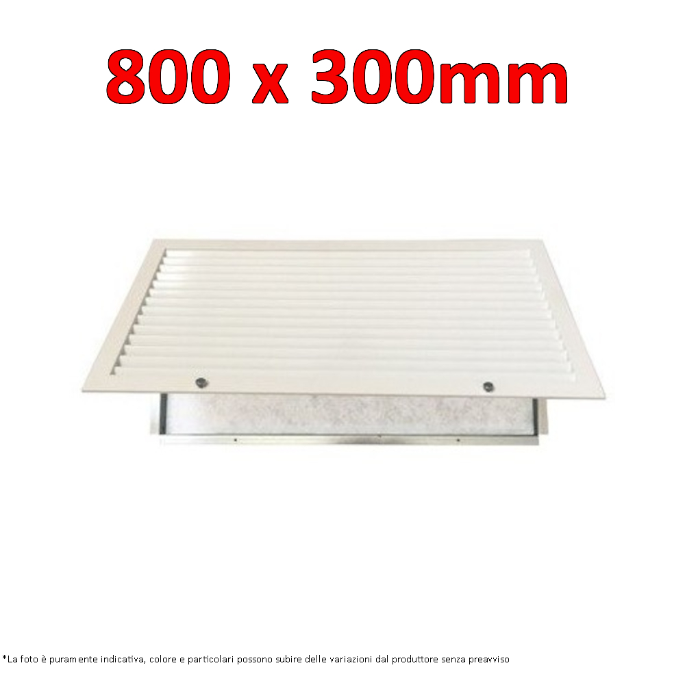 Griglia Di Ripresa In Alluminio Anodizzato 500x200mm - Alette Fisse 45° Per Aerazione E Ventilazione Parete - Foto 8