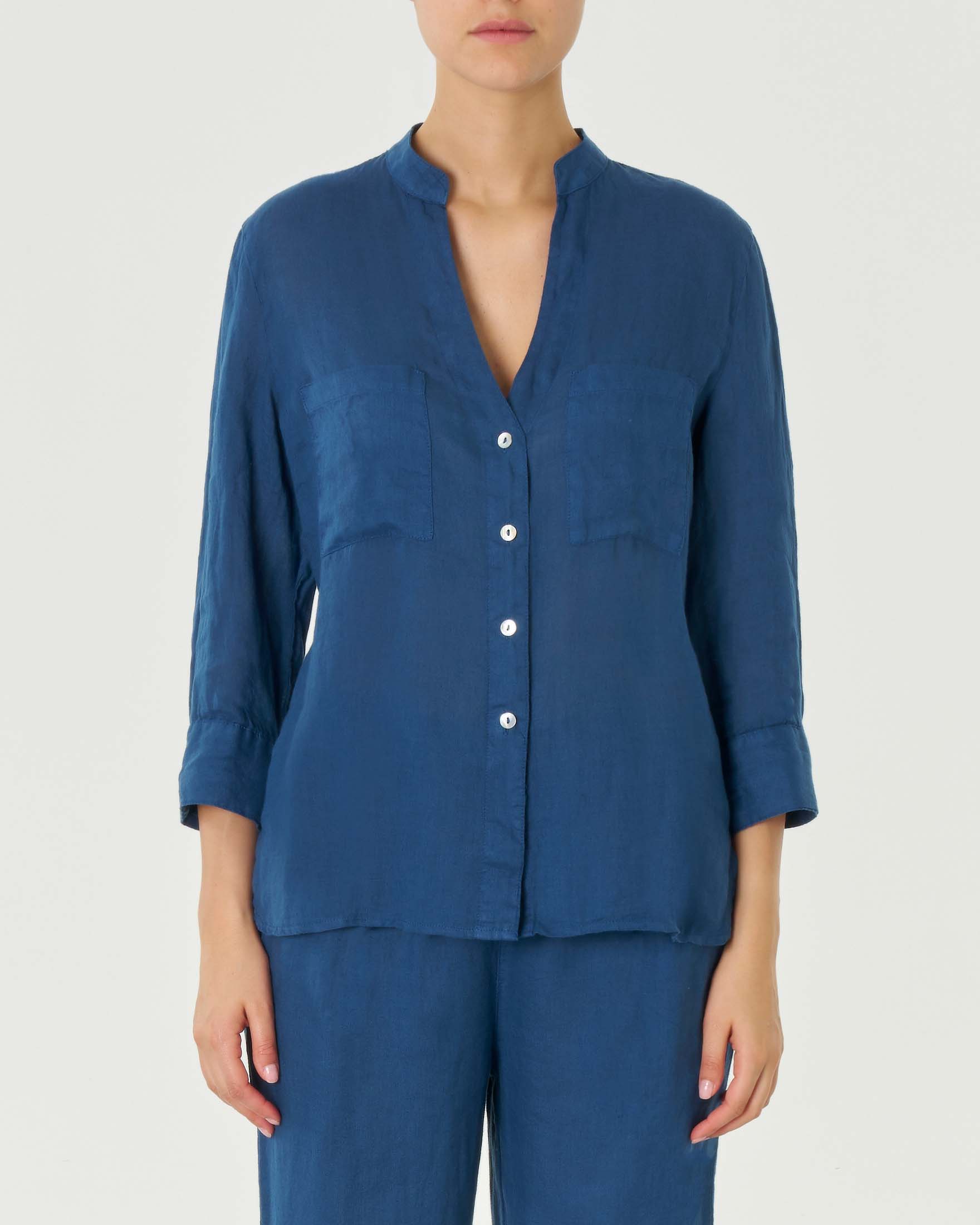 Camicia color ottanio hot sale