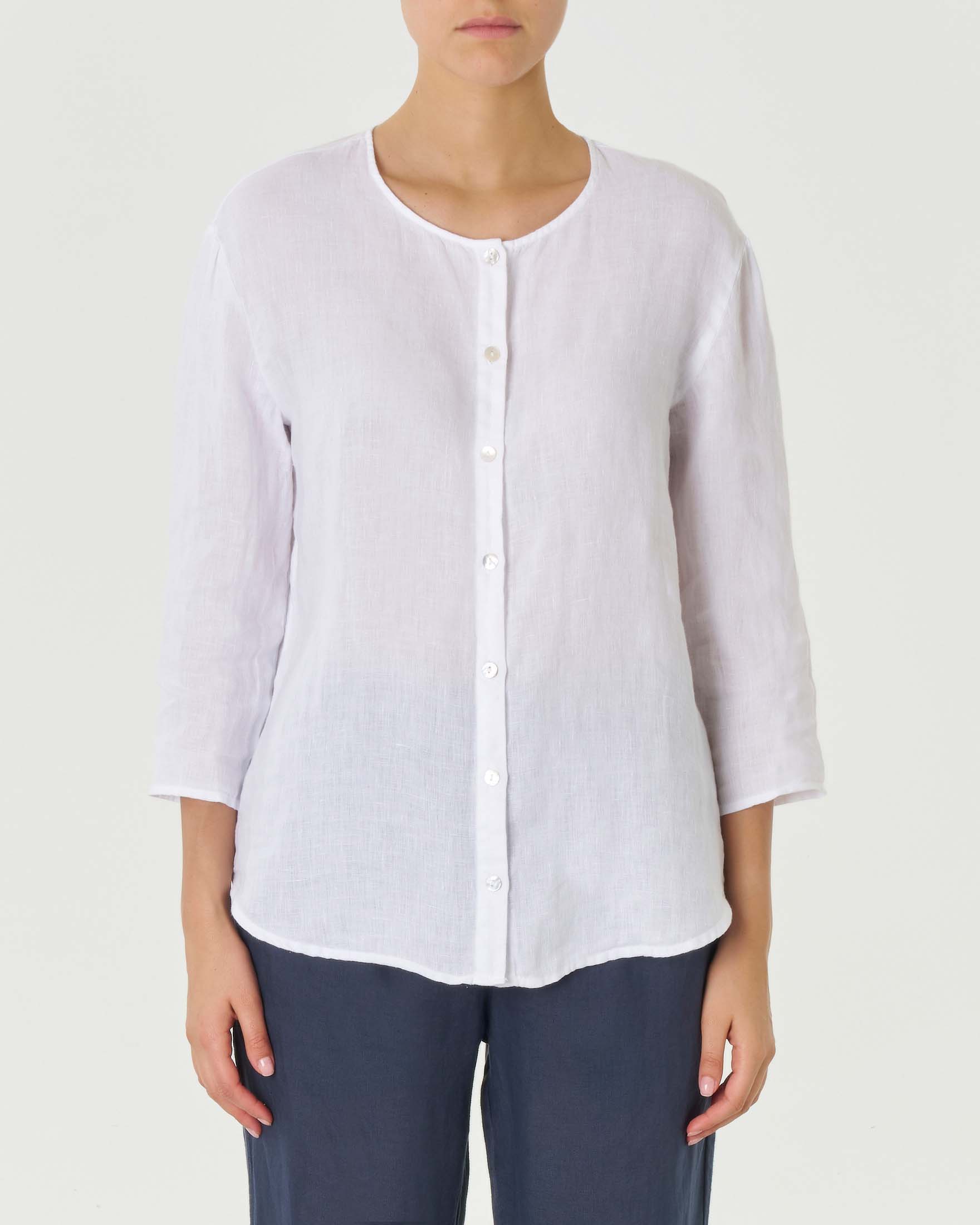 Camicia bianca lino donna shop