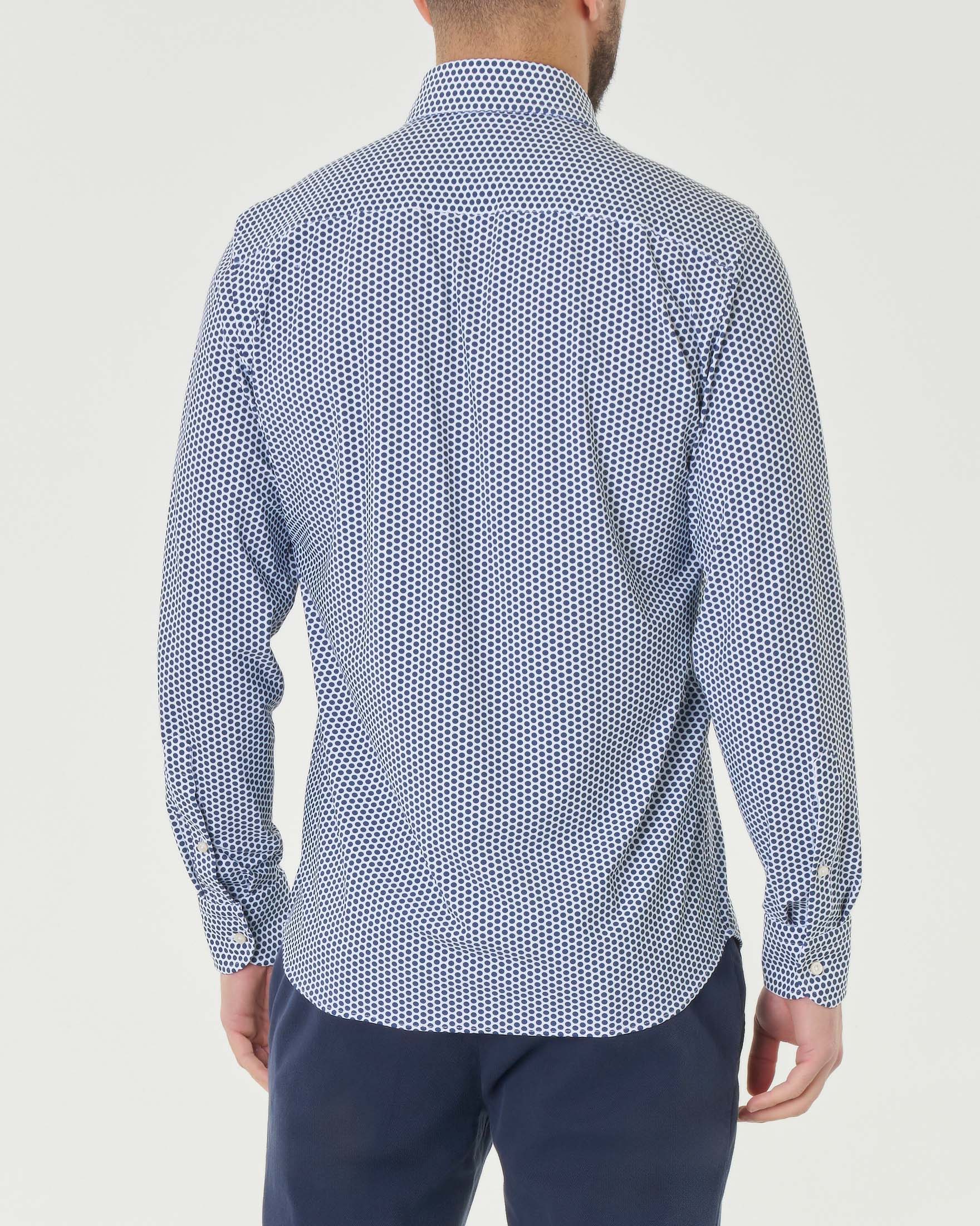 Camicia blu pois bianchi best sale