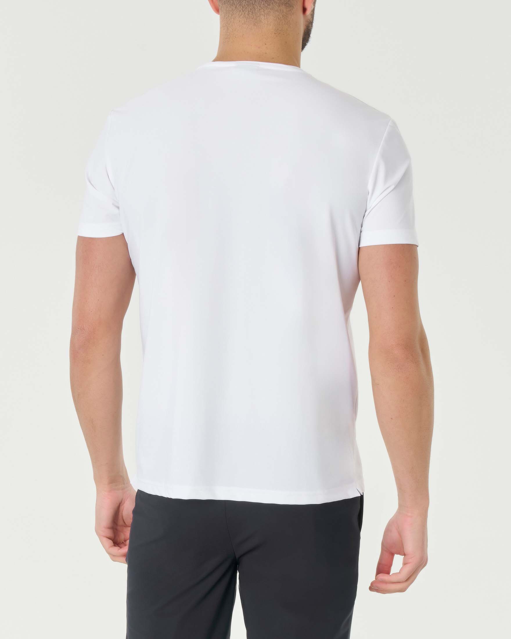 T-shirt Pellizzari bianca mezza manica in tessuto tecnico hyper comfort