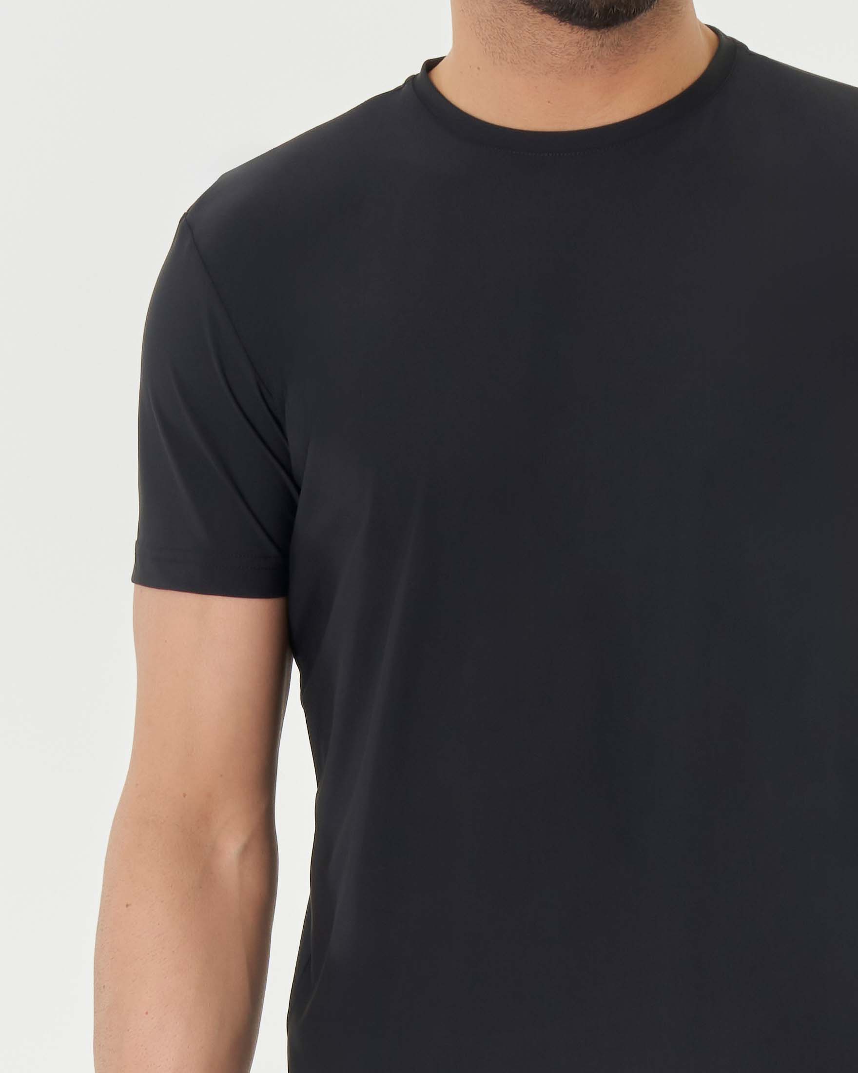 T-shirt Pellizzari nera mezza manica in tessuto tecnico hyper comfort image