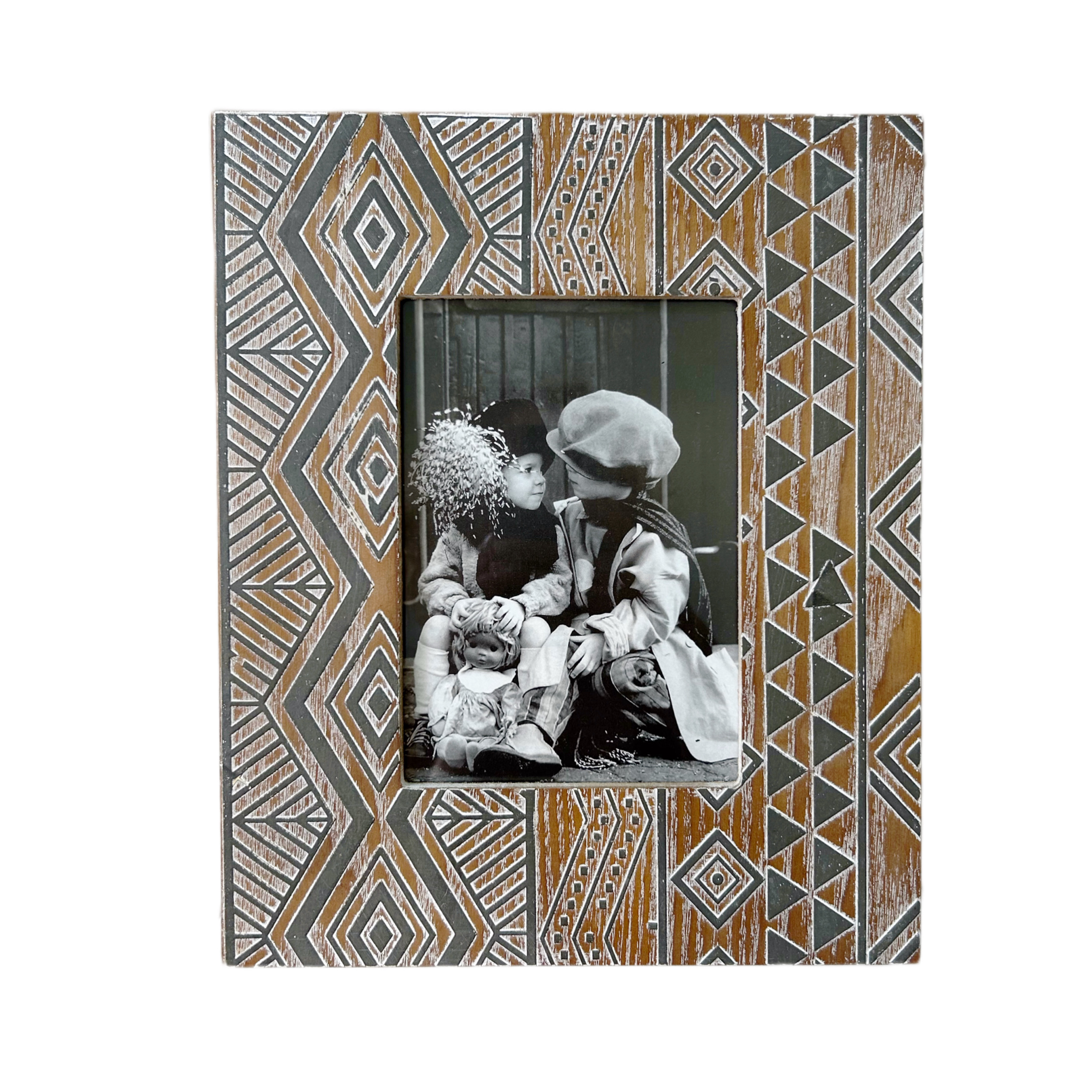 Portafoto in Legno Etnik Brown 13x18 (23x28) Fade