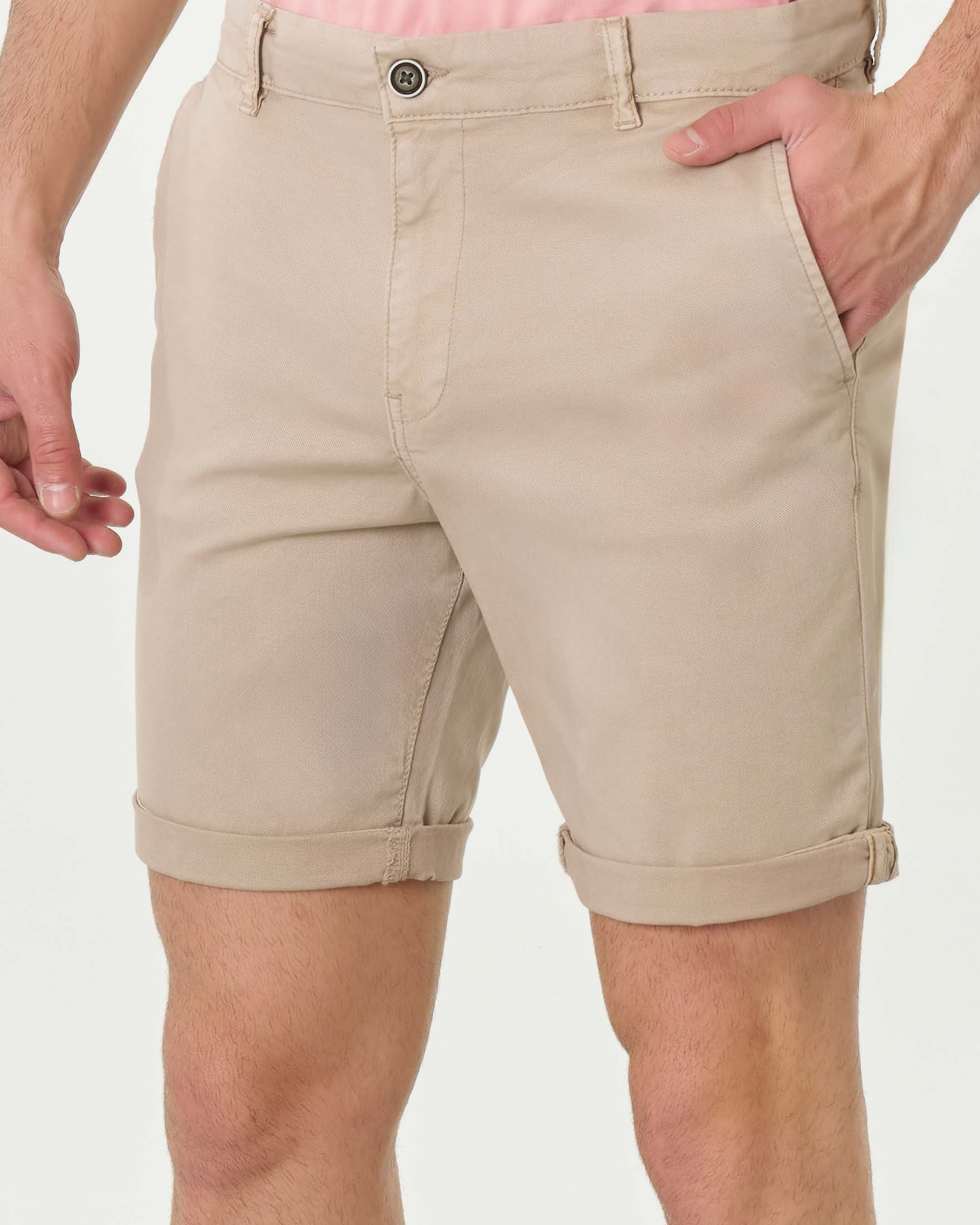 Bermuda chino beige slim fit in cotone stretch armaturato image