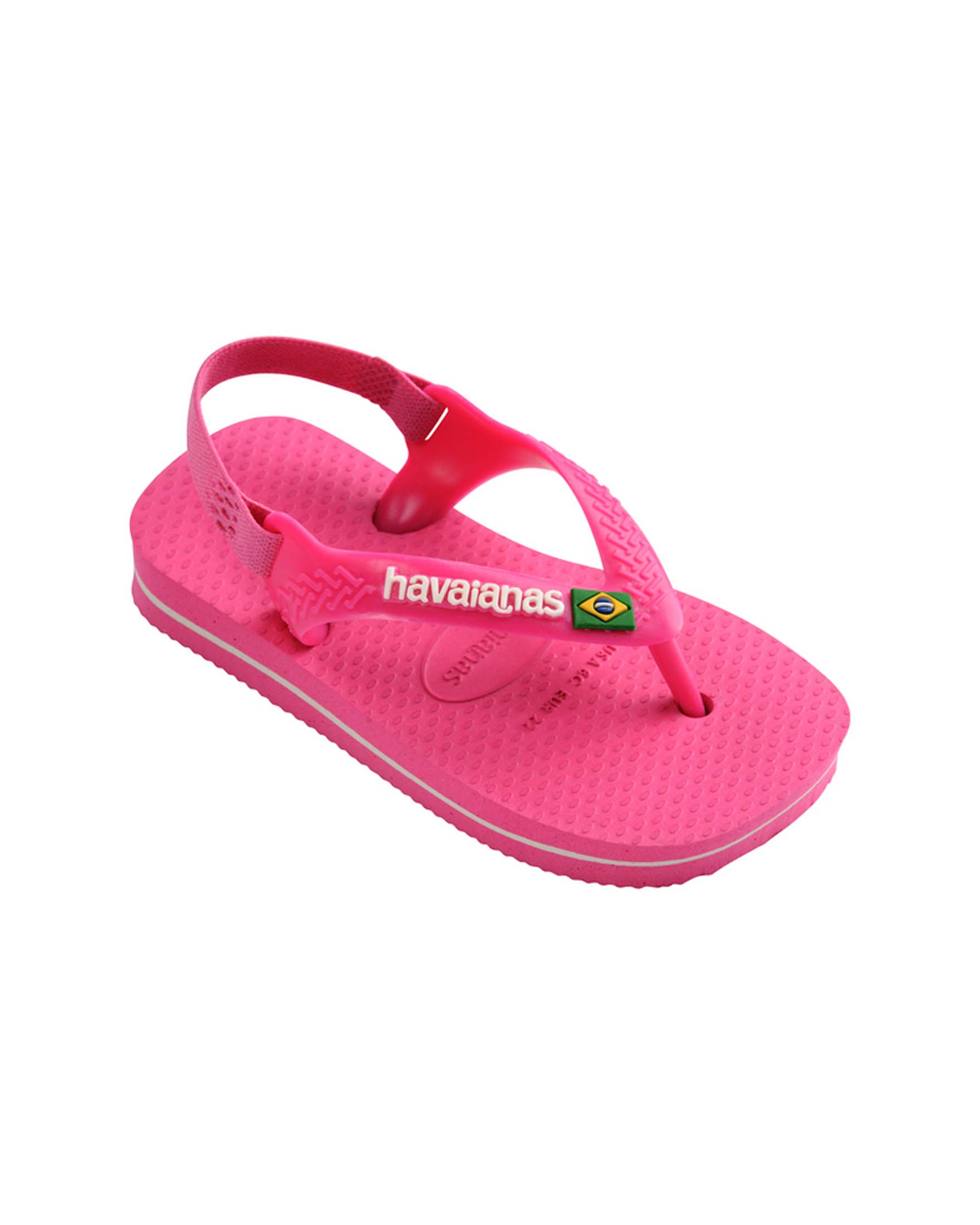 Havaianas Baby Brasil Logo II fucsia con elastico sul retro 21-26
