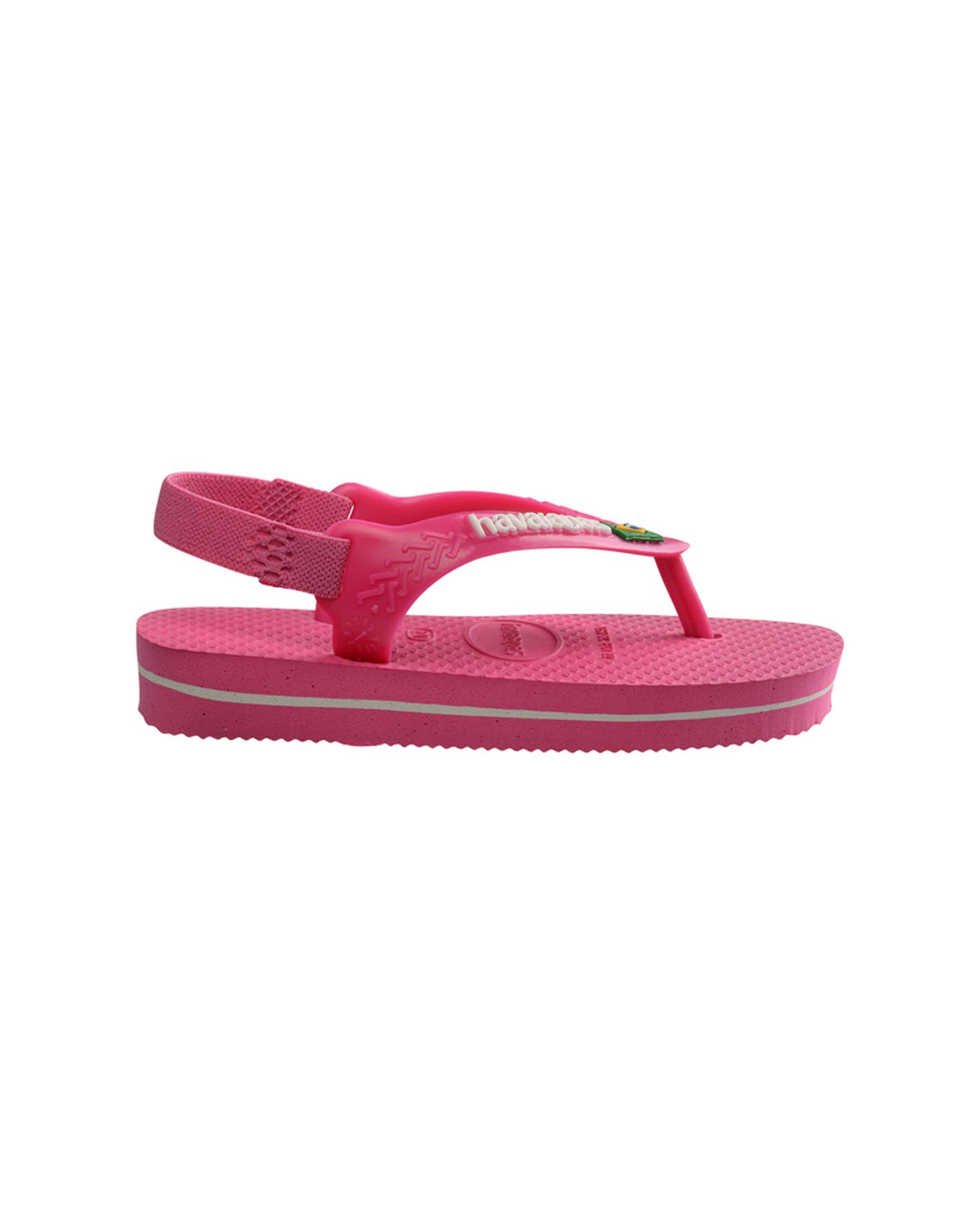Havaianas Baby Brasil Logo II fucsia con elastico sul retro 21-26