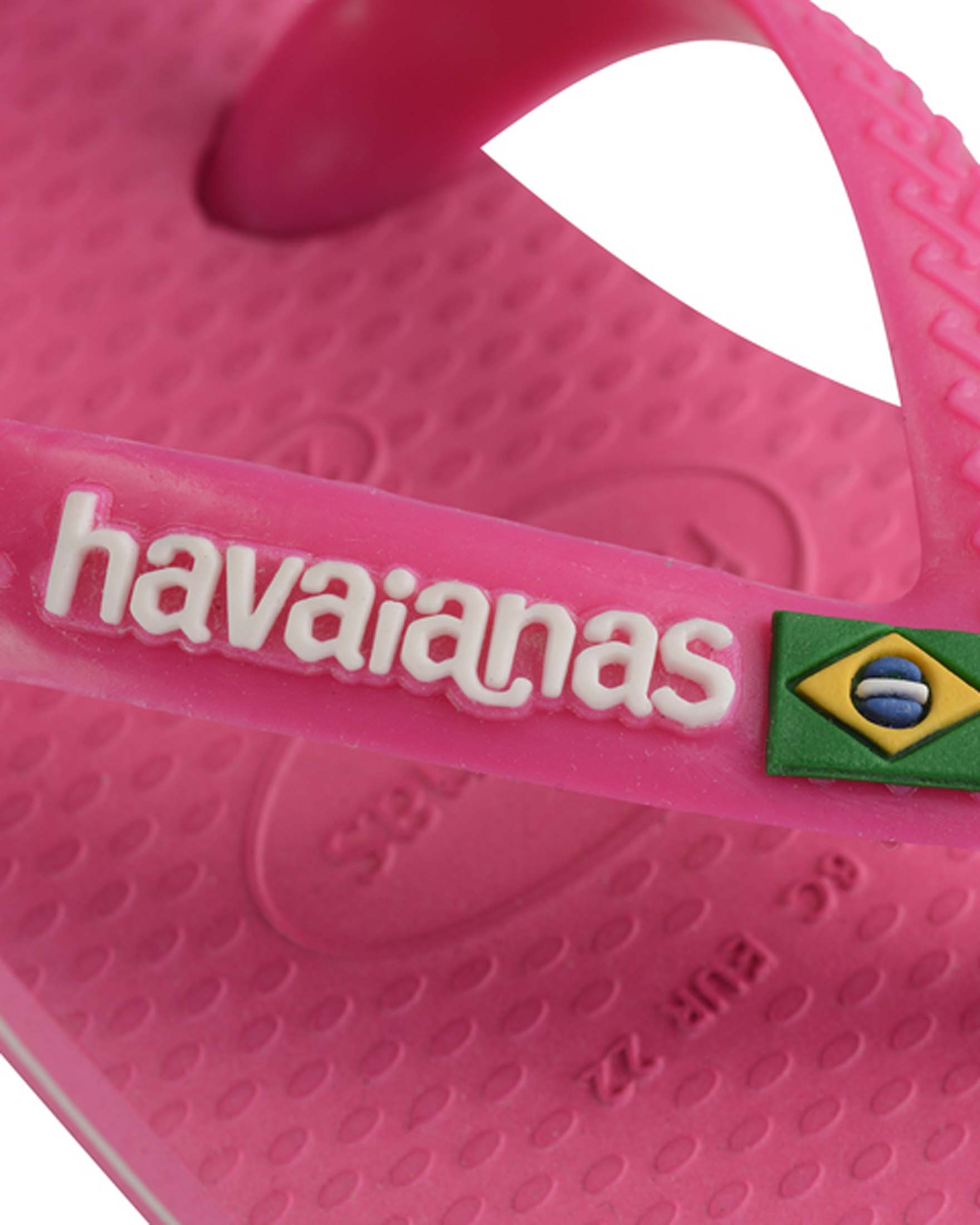 Havaianas Baby Brasil Logo II fucsia con elastico sul retro 21-26