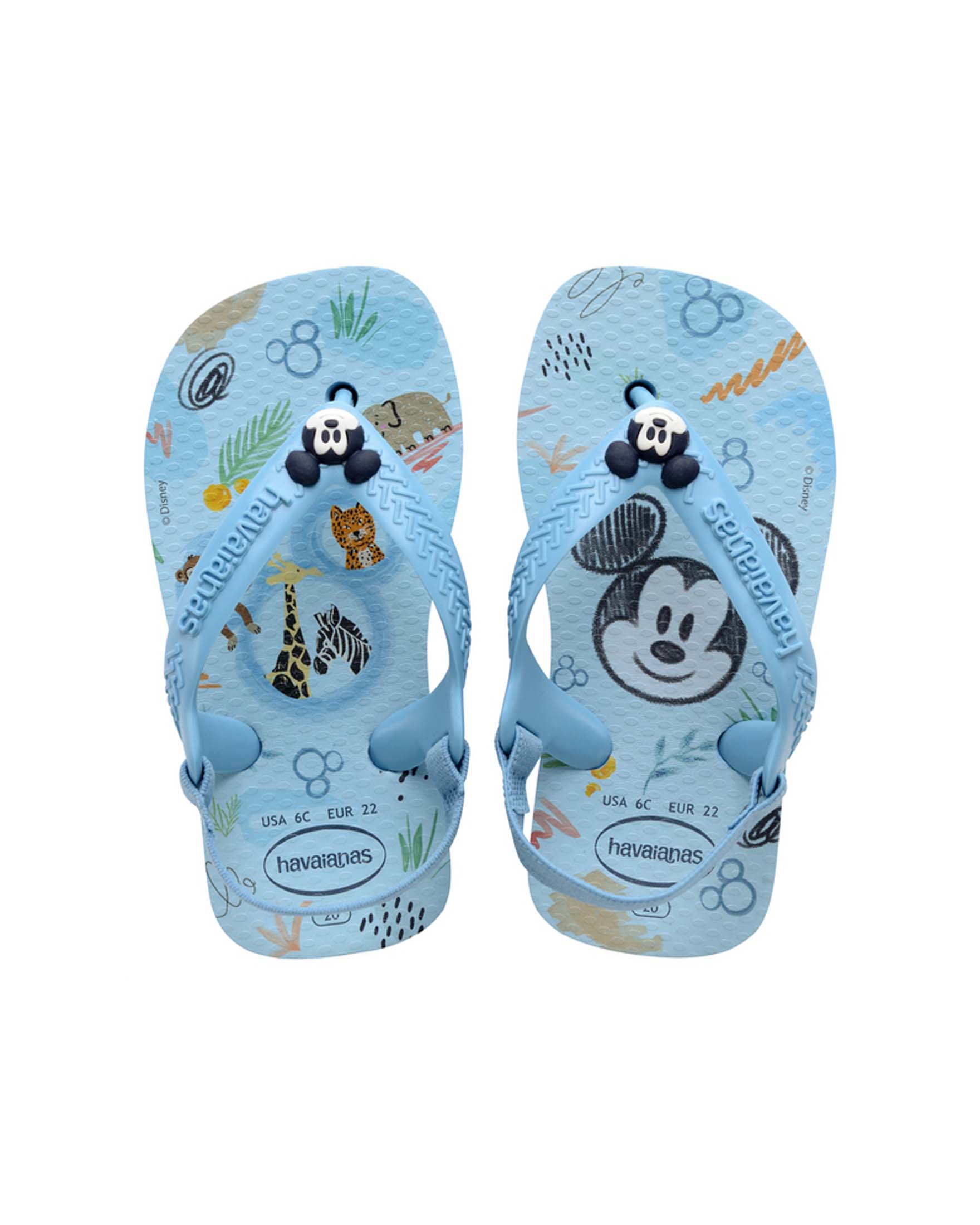Havaianas Baby Disney Class azzurre a fantasia Topolino con elastico