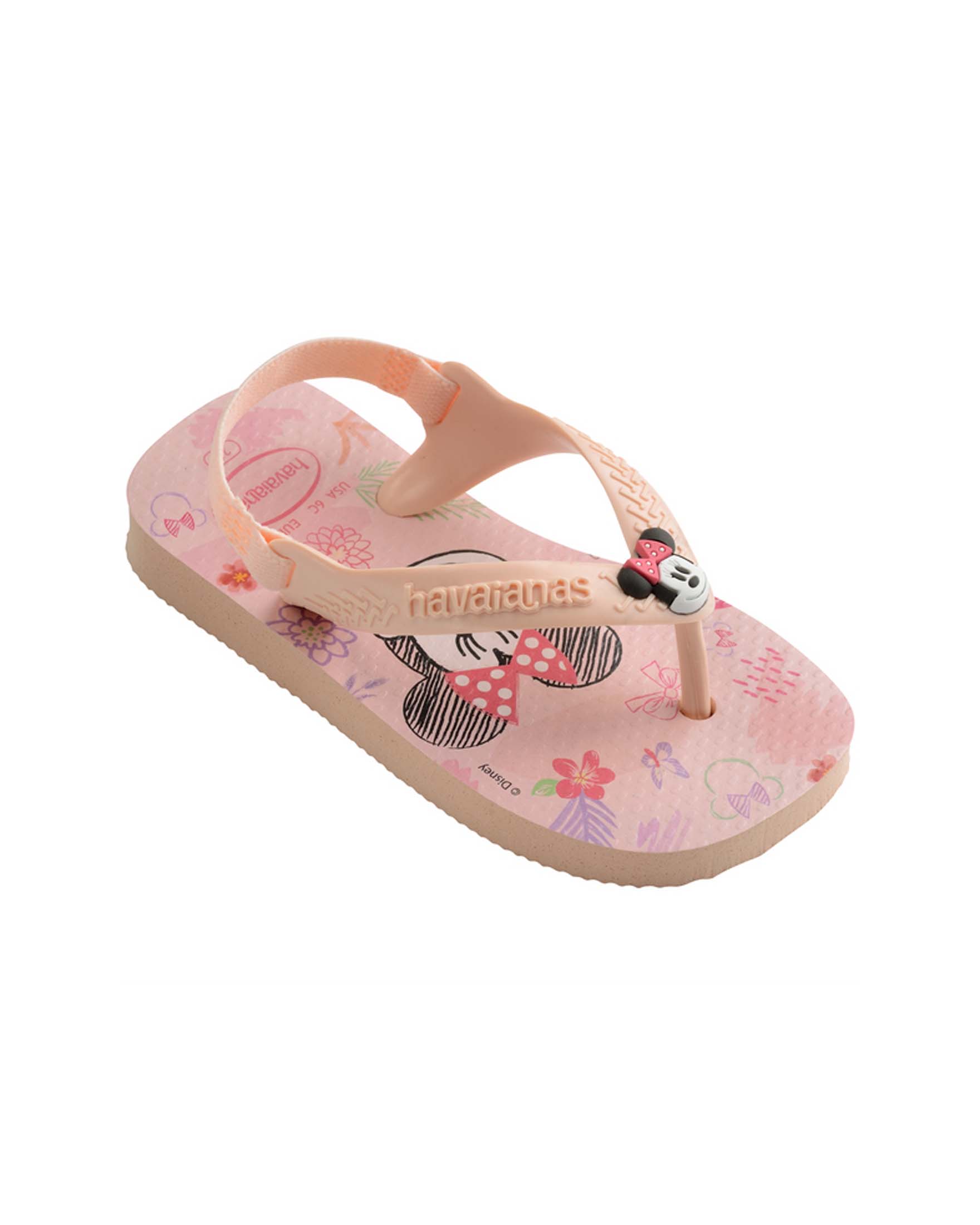 Havaianas Baby Disney Class rosa a fantasia Minnie con elastico 