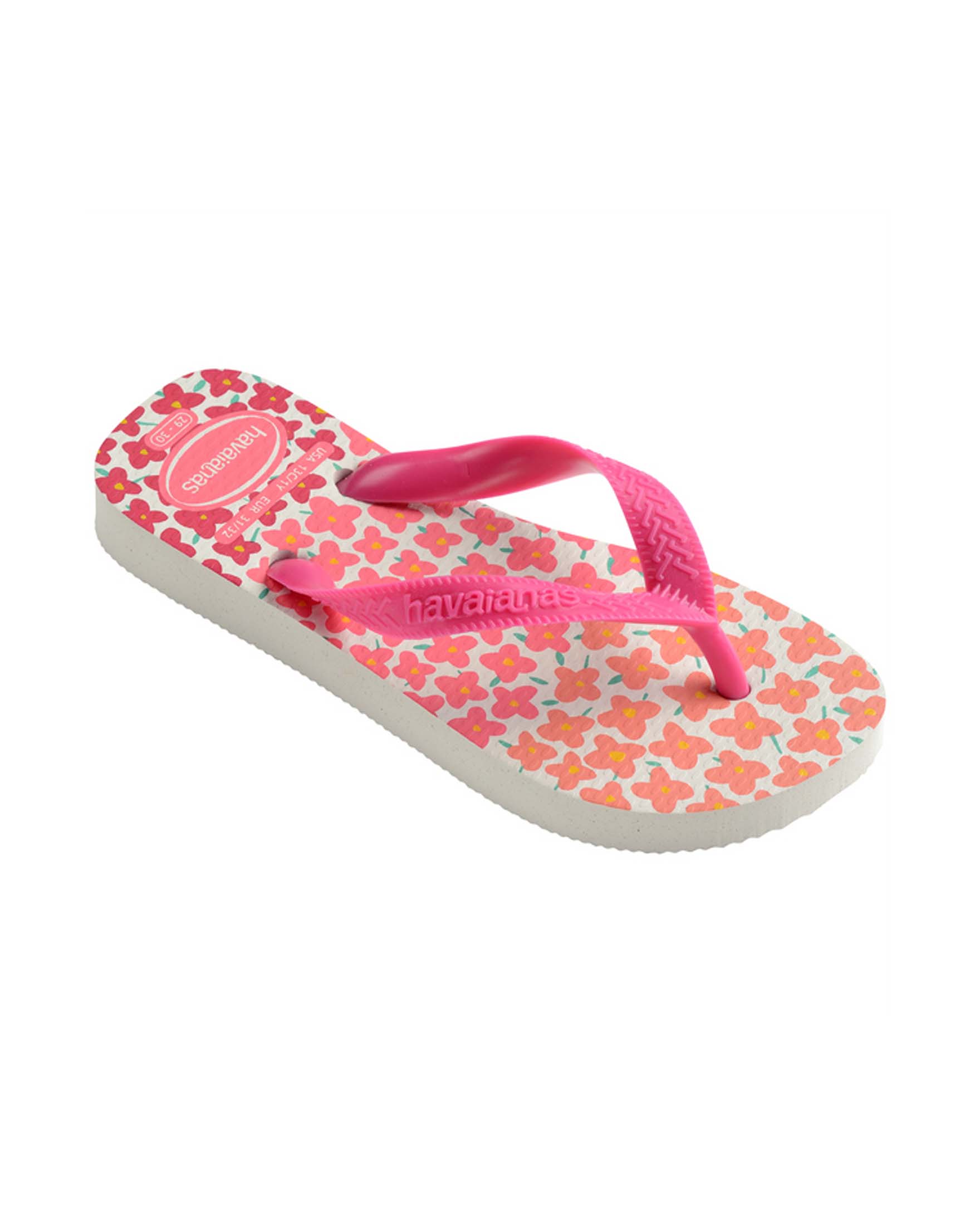 Havaianas Kids Flores a fantasia floreale multicolore e cinturino fucsia 