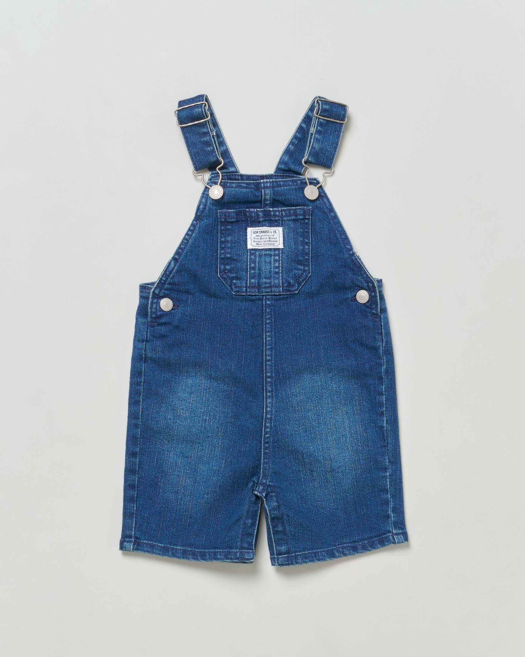 Salopette in denim di cotone a lavaggio medio stone washed 