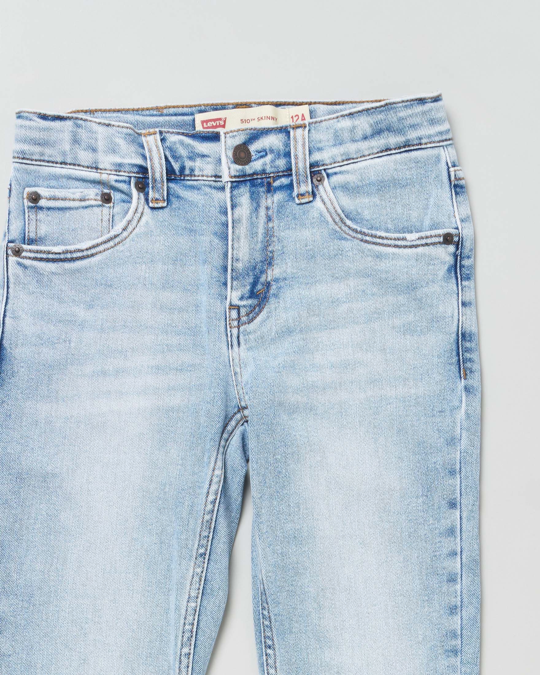 Jeans 510 skinny in cotone stretch a lavaggio chiaro bleach wash 