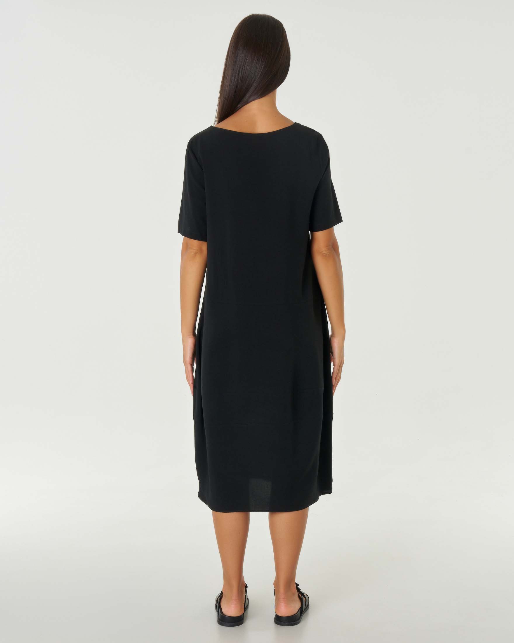 Abito Midi Donna In Lino - Lunghezza Al Ginocchio, Maniche Lunghe, Stile Casual E Bohemien