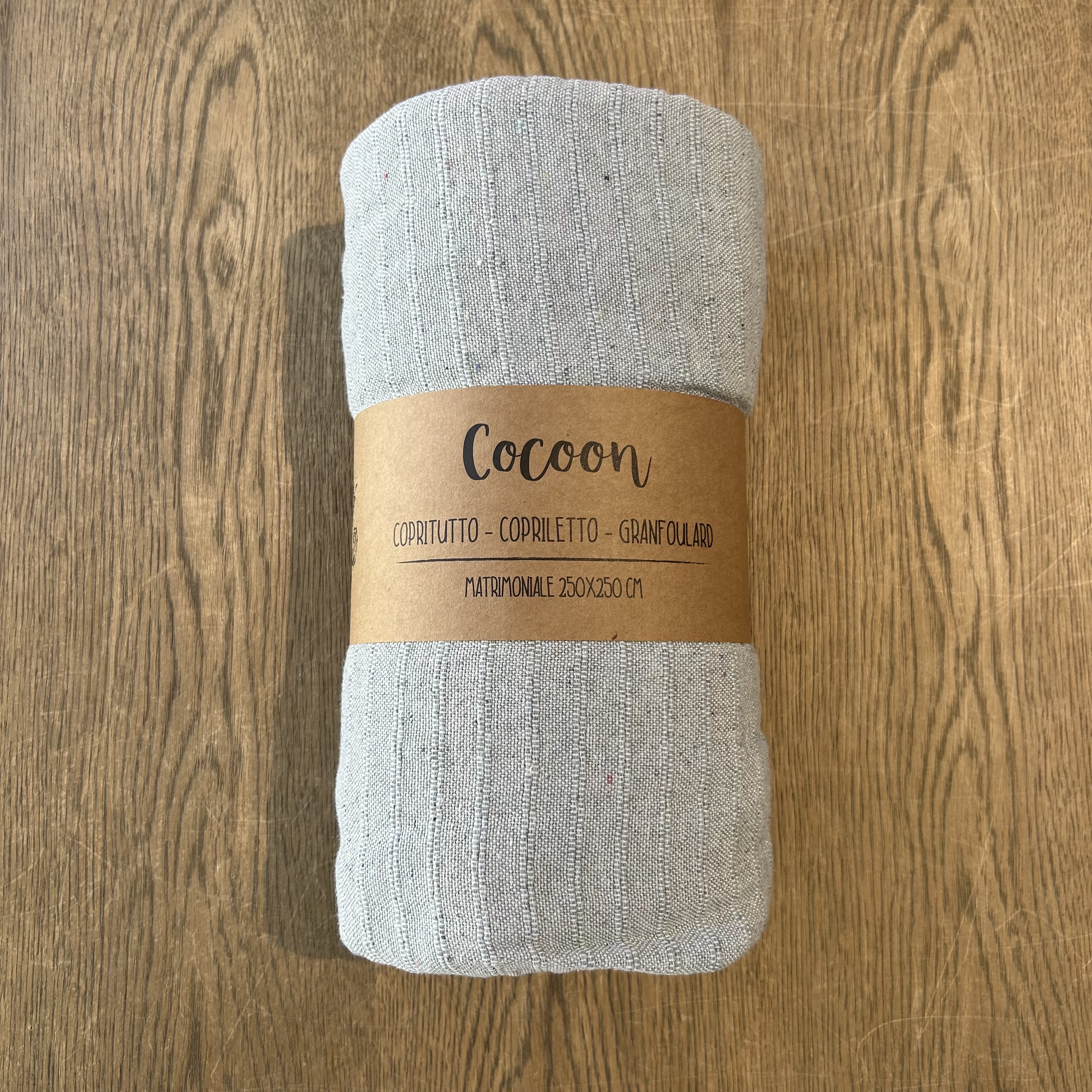 Copritutto Copriletto Cocoon 2P Grigio 250x250 Gts