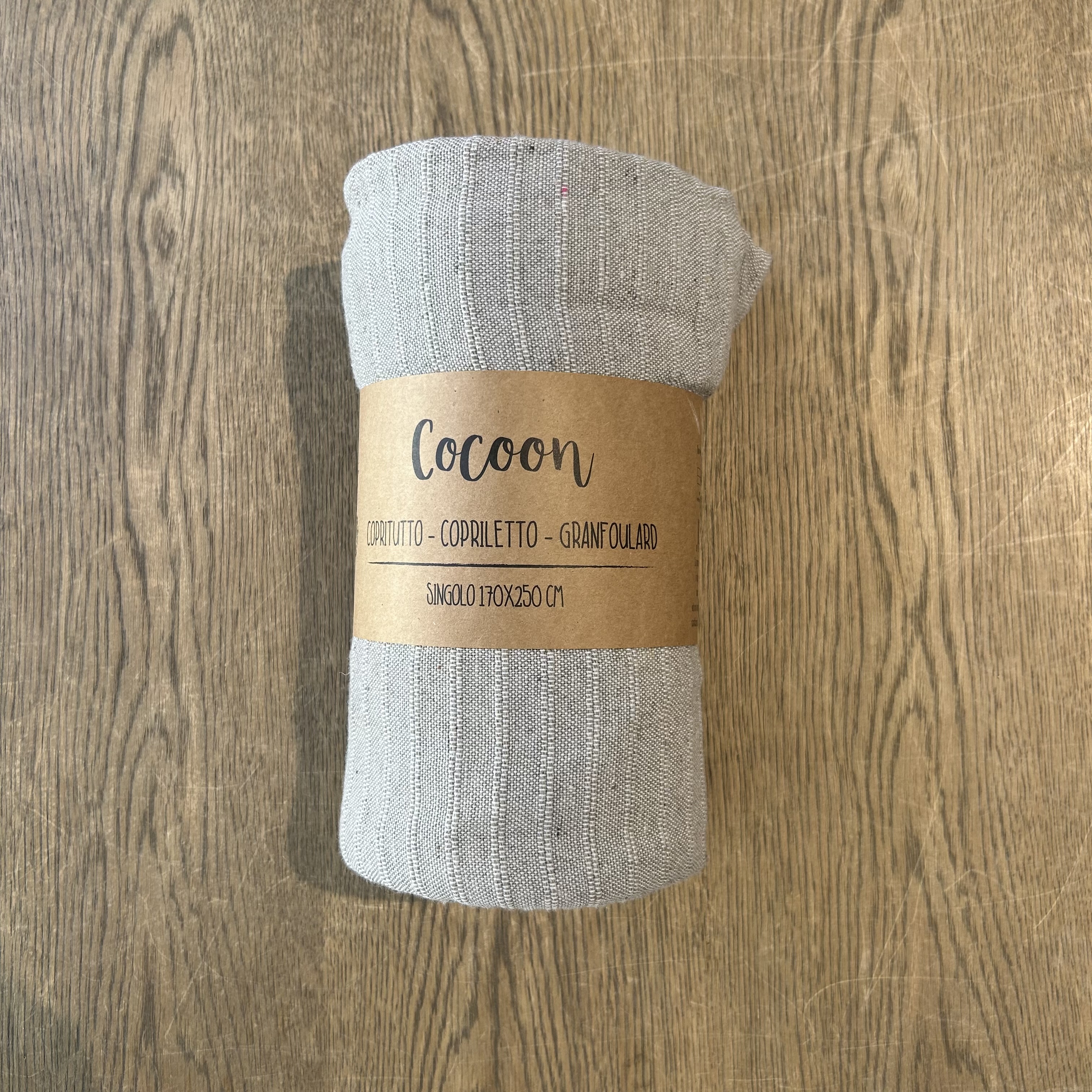 Copritutto Copriletto Cocoon 1P Tortora 170x250 Gts