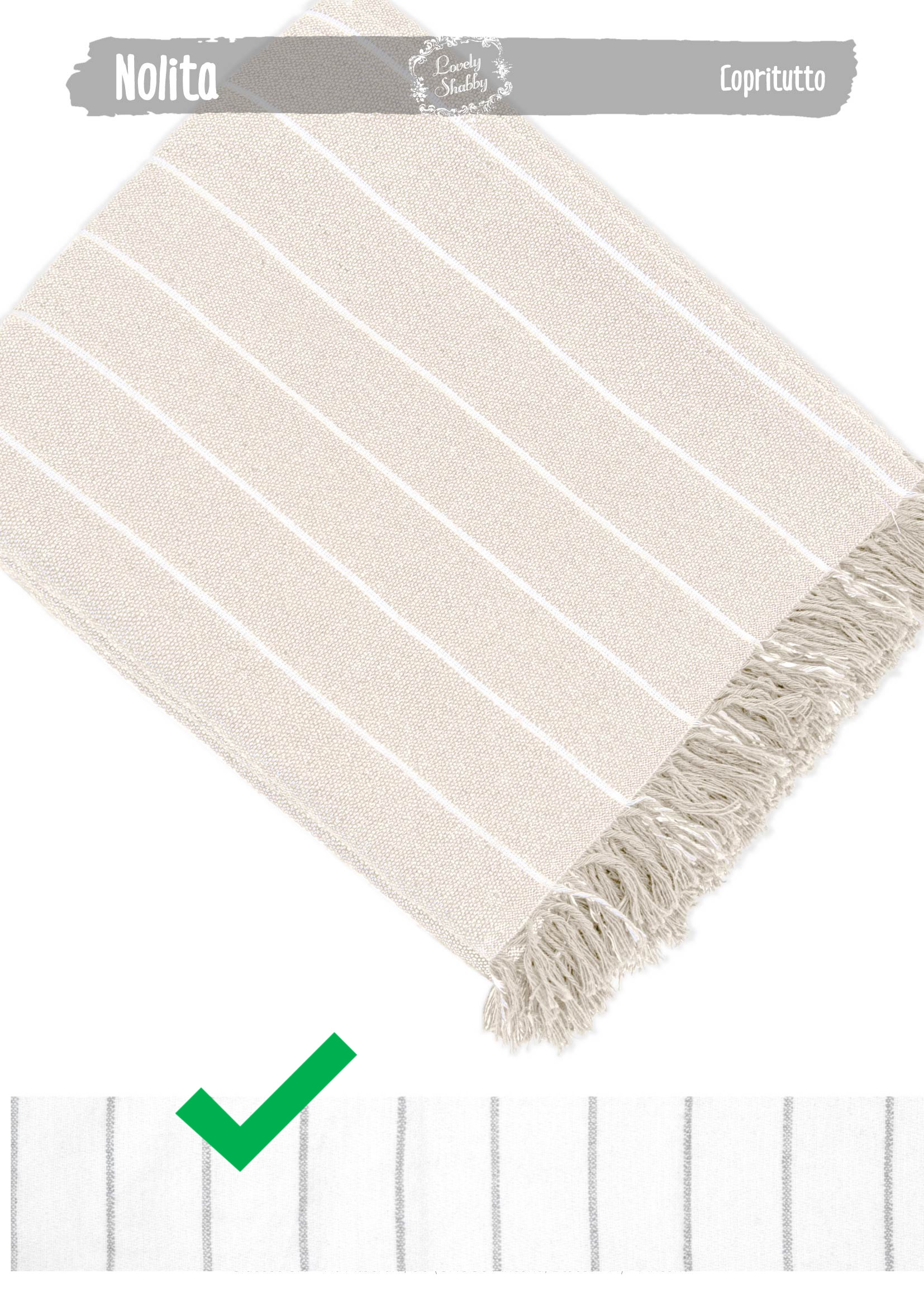 Copritutto Copriletto Nolita 1P Bianco 170x250 Gts