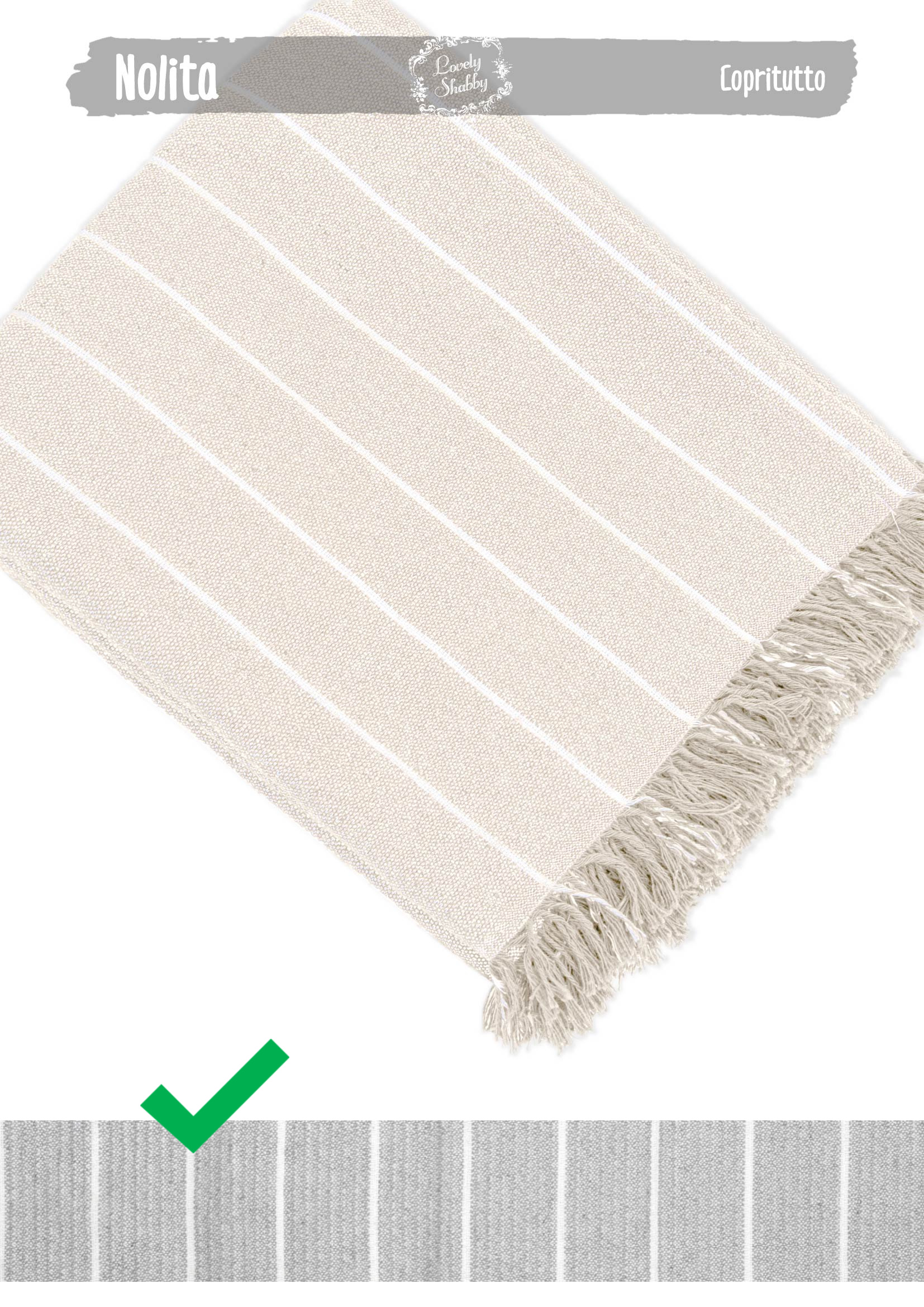 Copritutto Copriletto Nolita 2P Grigio 250x250 Gts