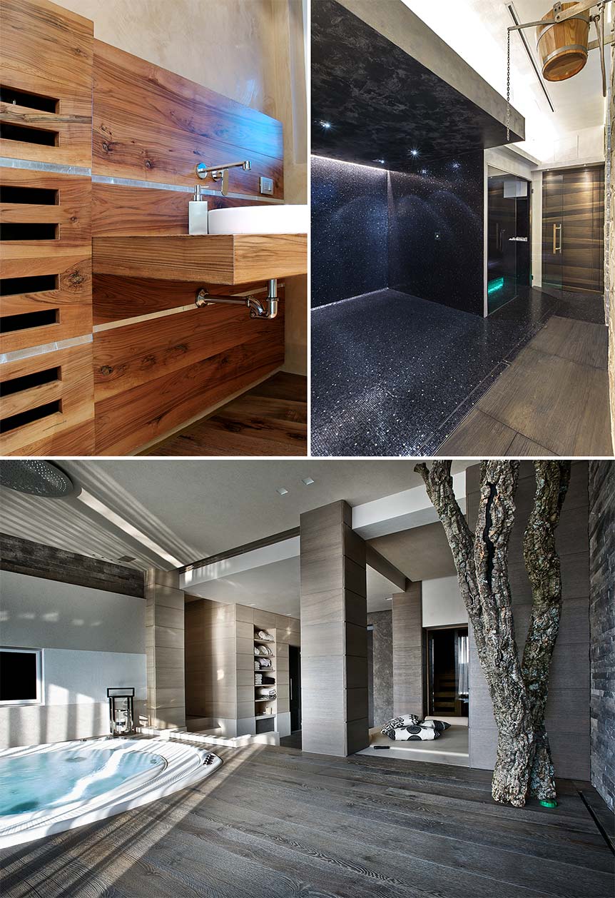 Bagni con pavimenti in legno