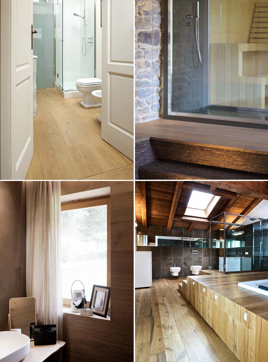 La versatilità del legno nei bagni