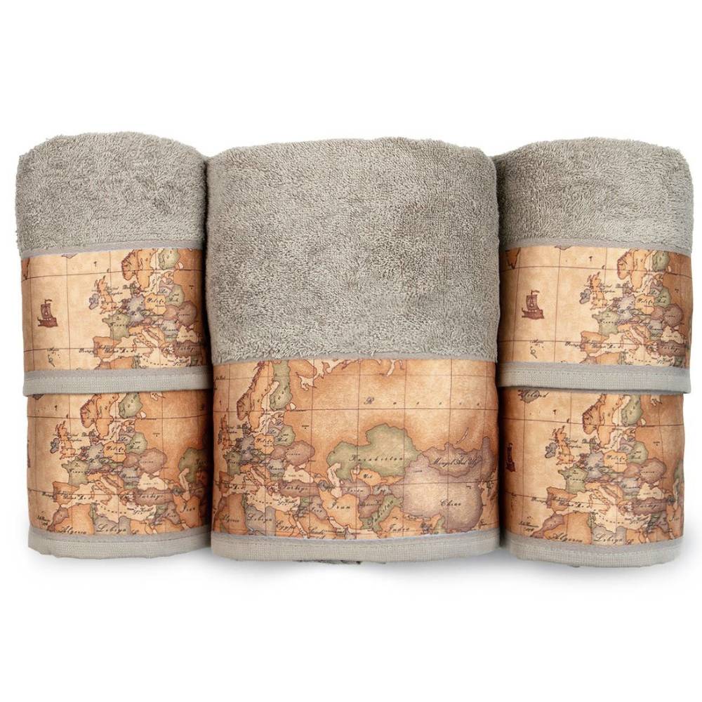 Set Spugne Caleffi Alviero Martini 1° Classe - 5 Pezzi Geo Classic, Cotone Morbido Per Bagno - Foto 7