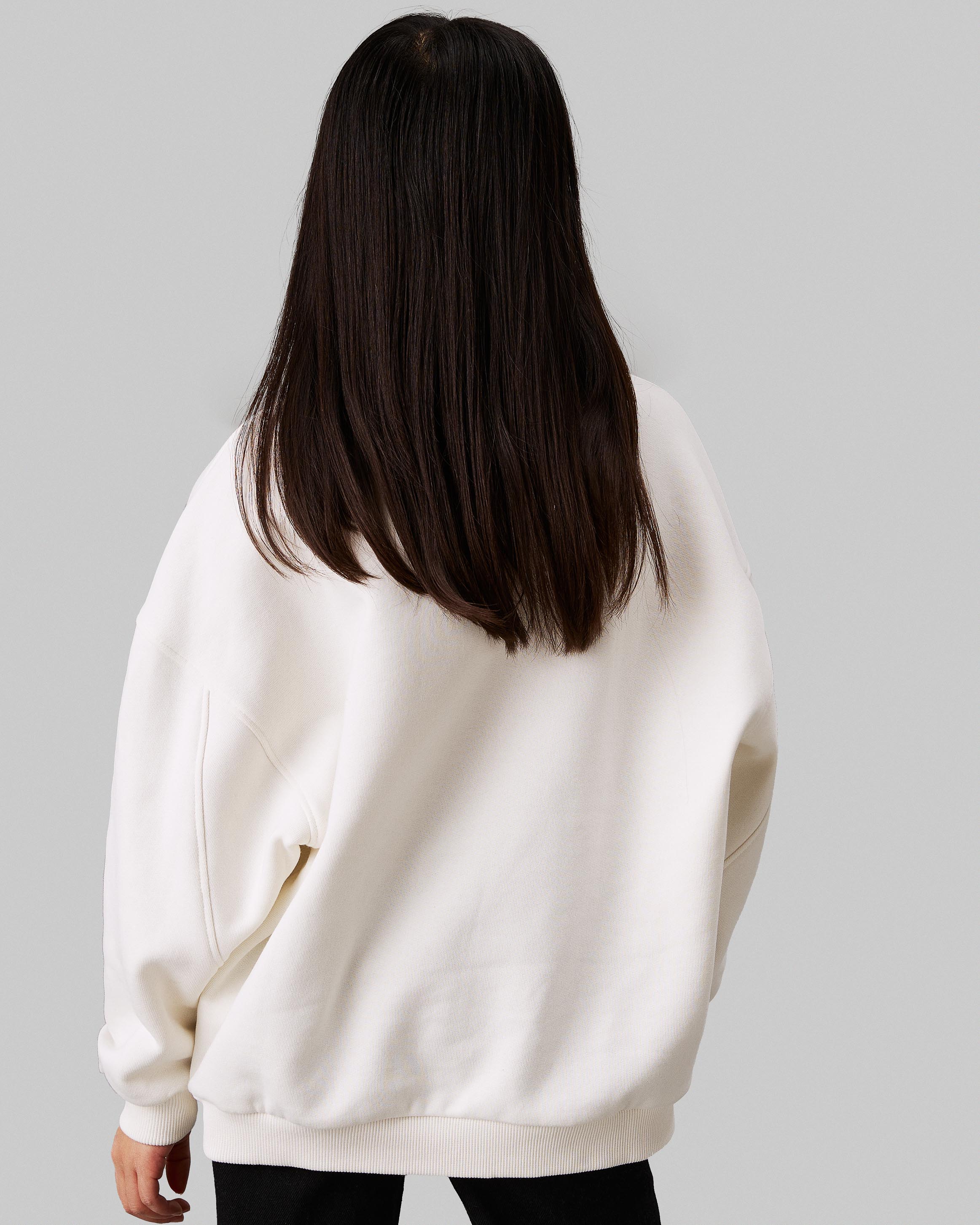Felpa bianca oversize store
