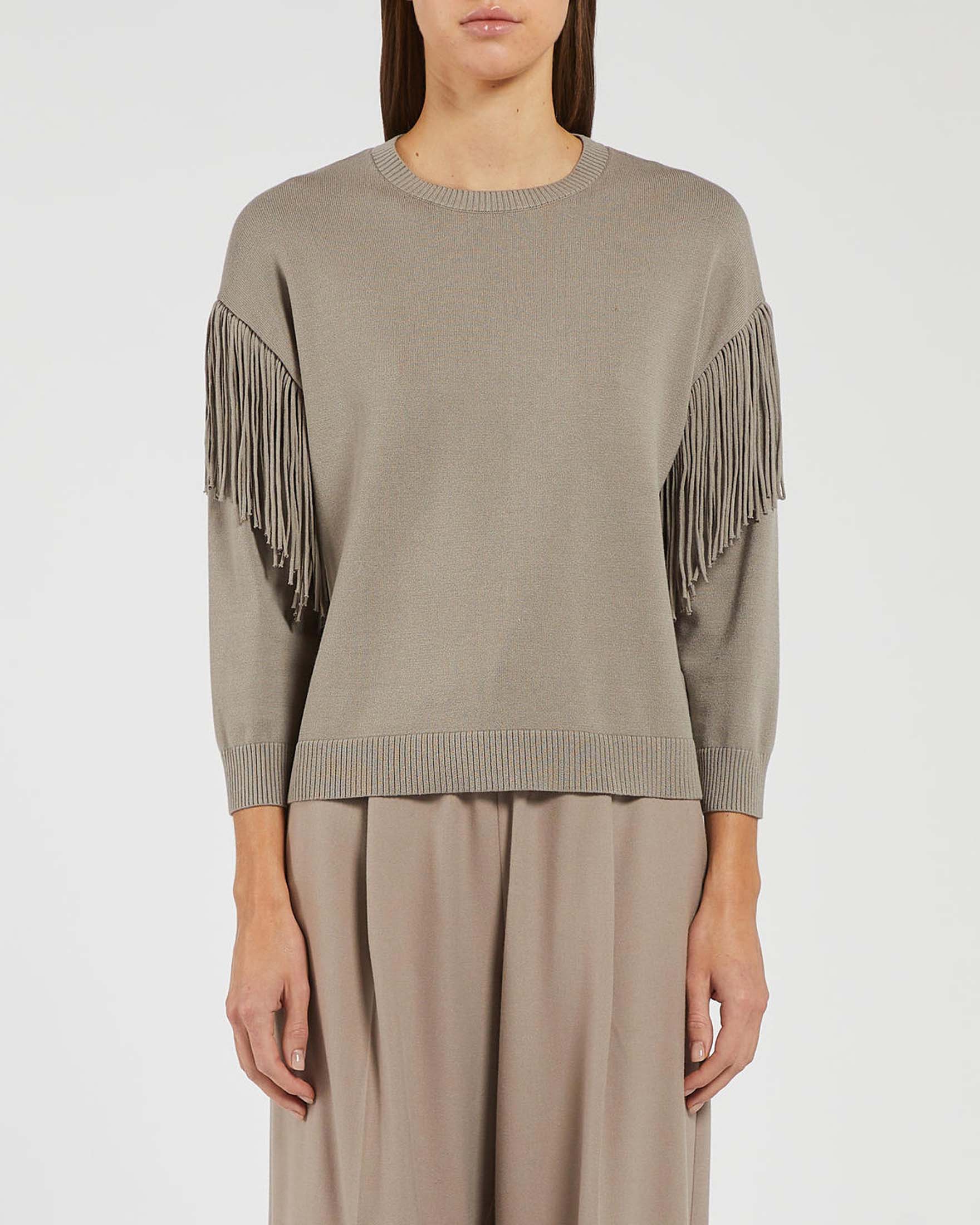 Maglia con frange sulle maniche store