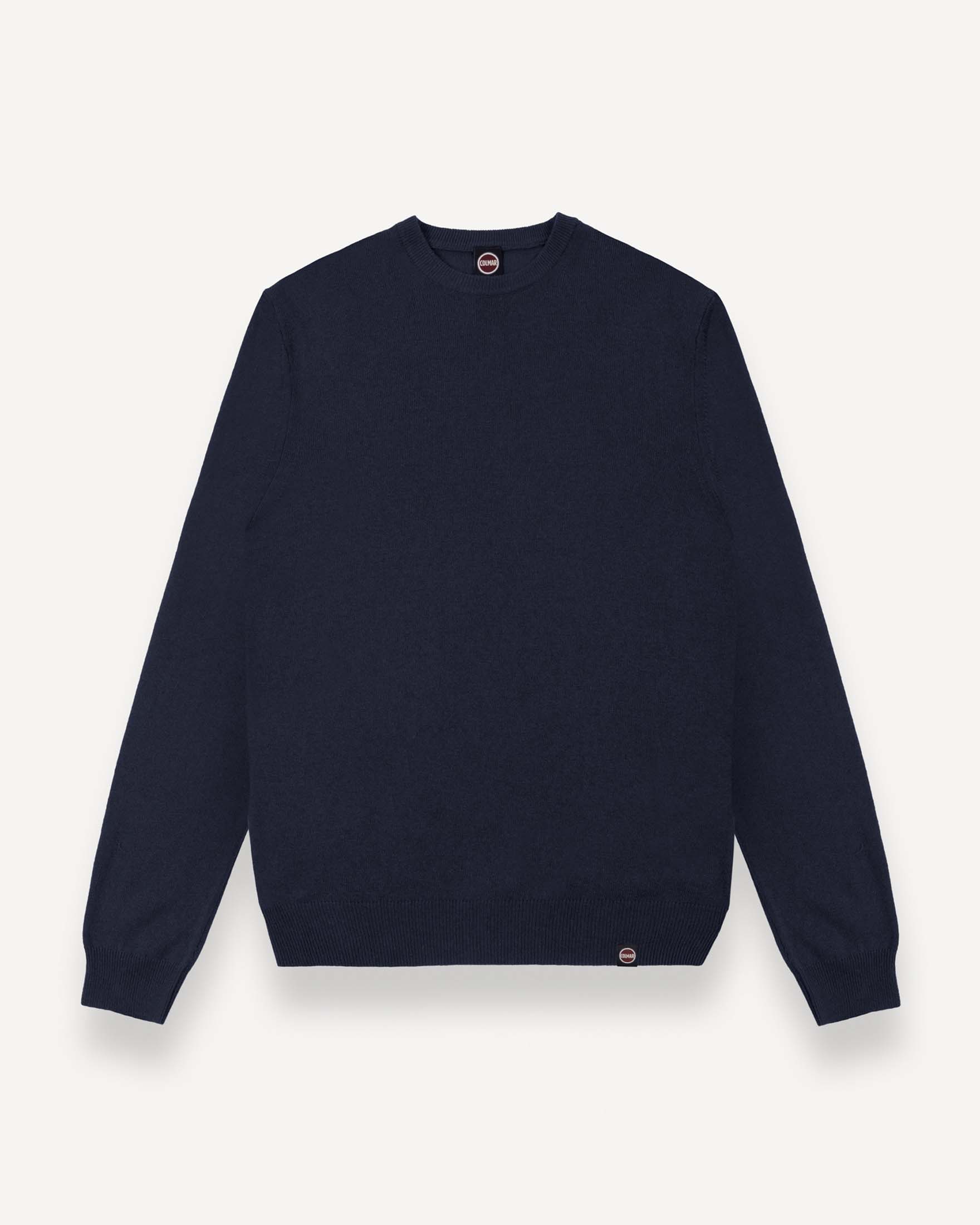 Maglia girocollo Colmar Originals blu in filato di misto lana viscosa e cachemire