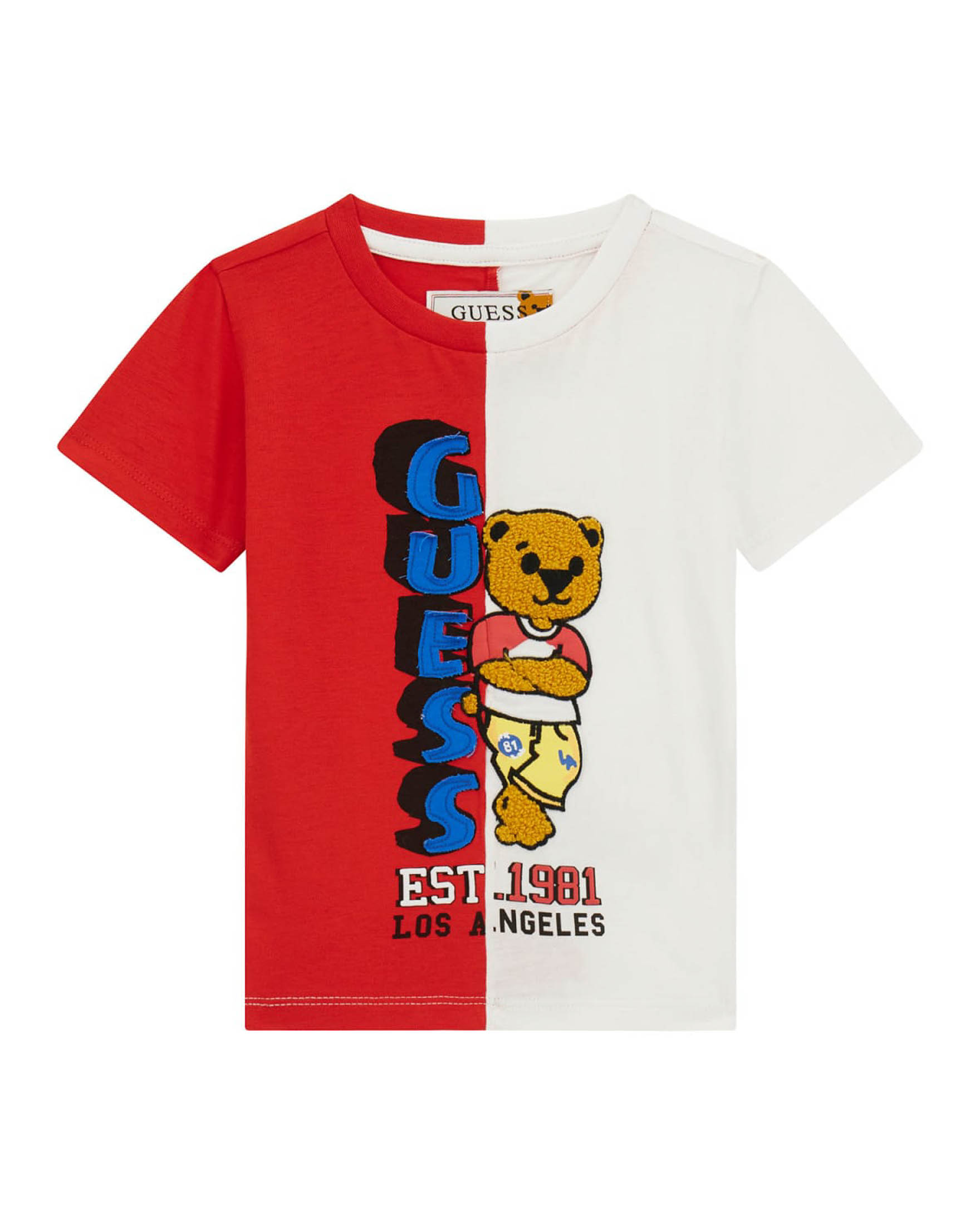 T shirt bianca e rossa clearance
