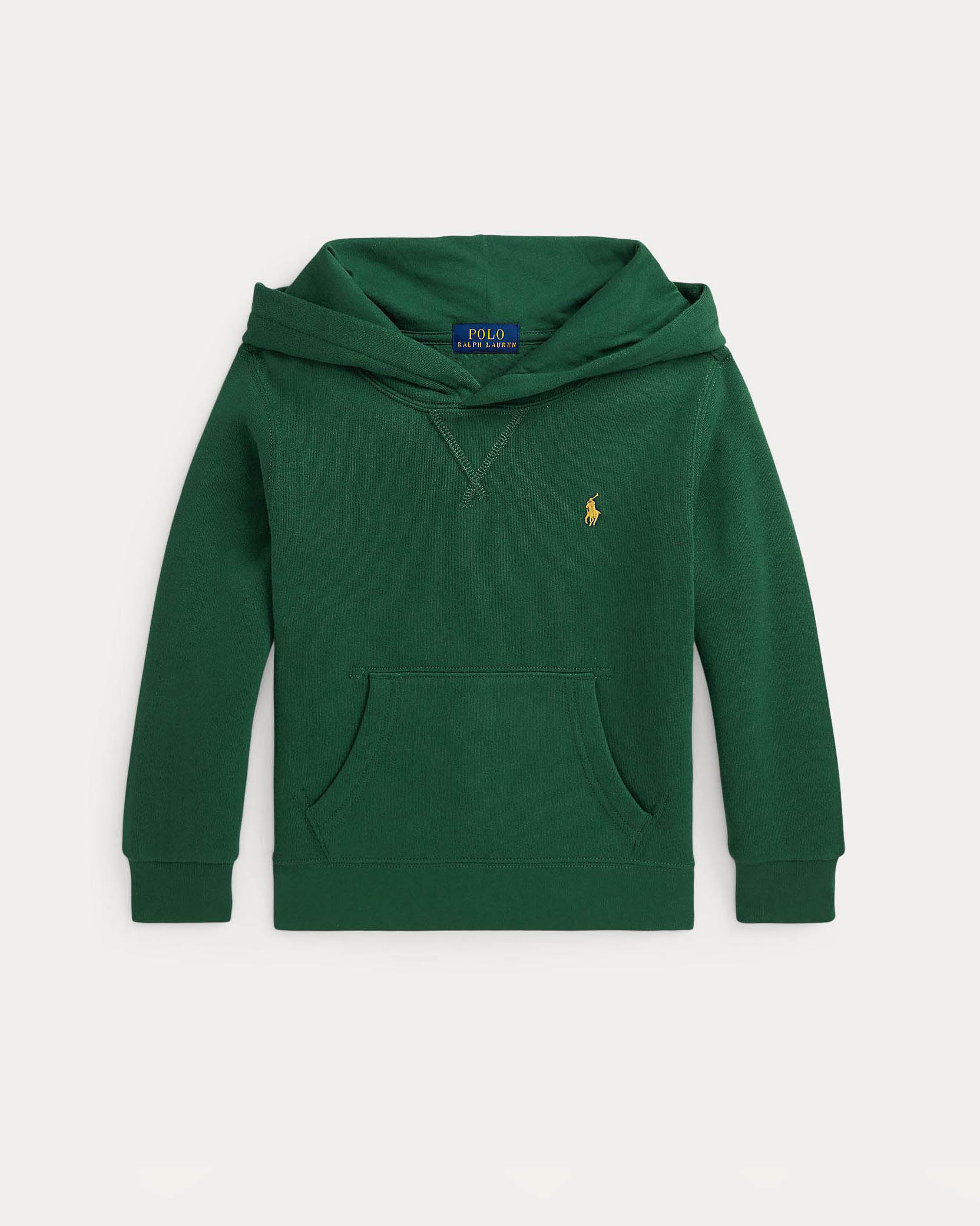 Felpa Ralph Lauren verde in misto cotone con cappuccio