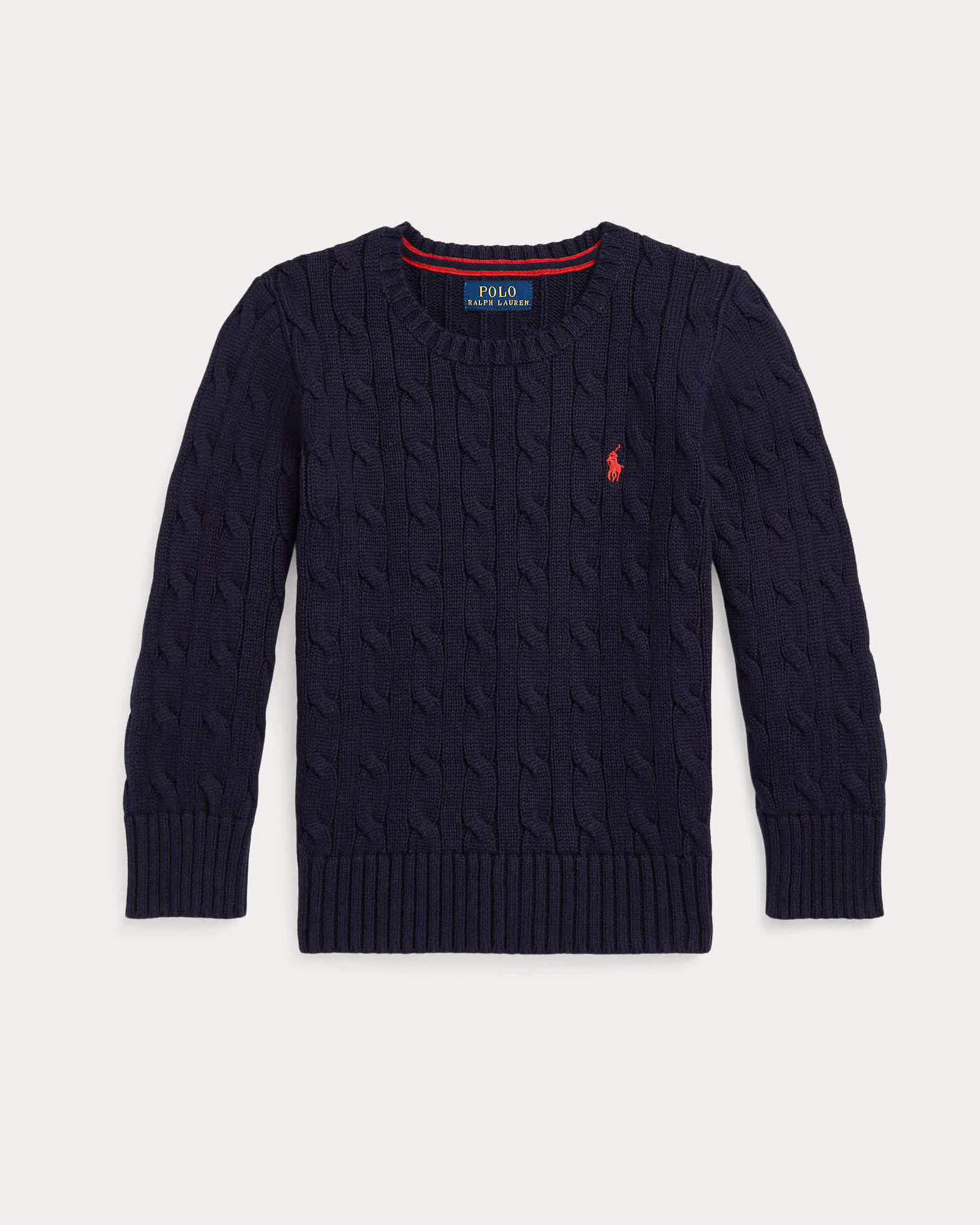 Maglia Polo blu in cotone a trecce