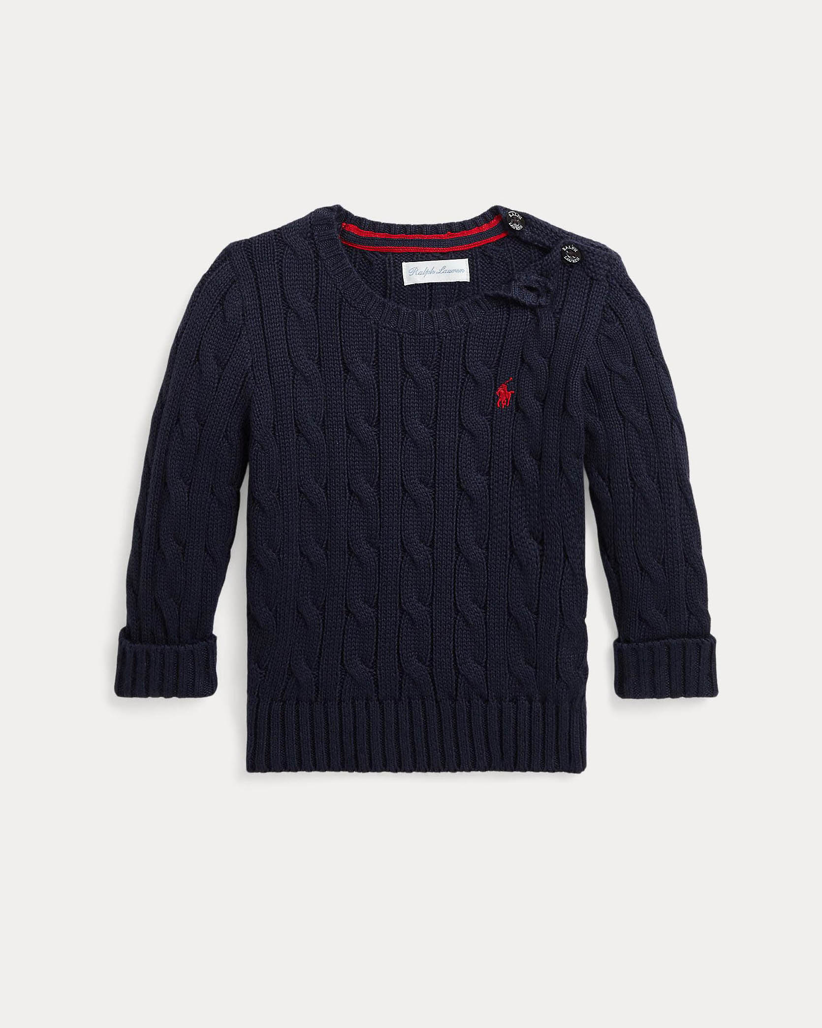 Maglia Polo Ralph Lauren blu in cotone a trecce