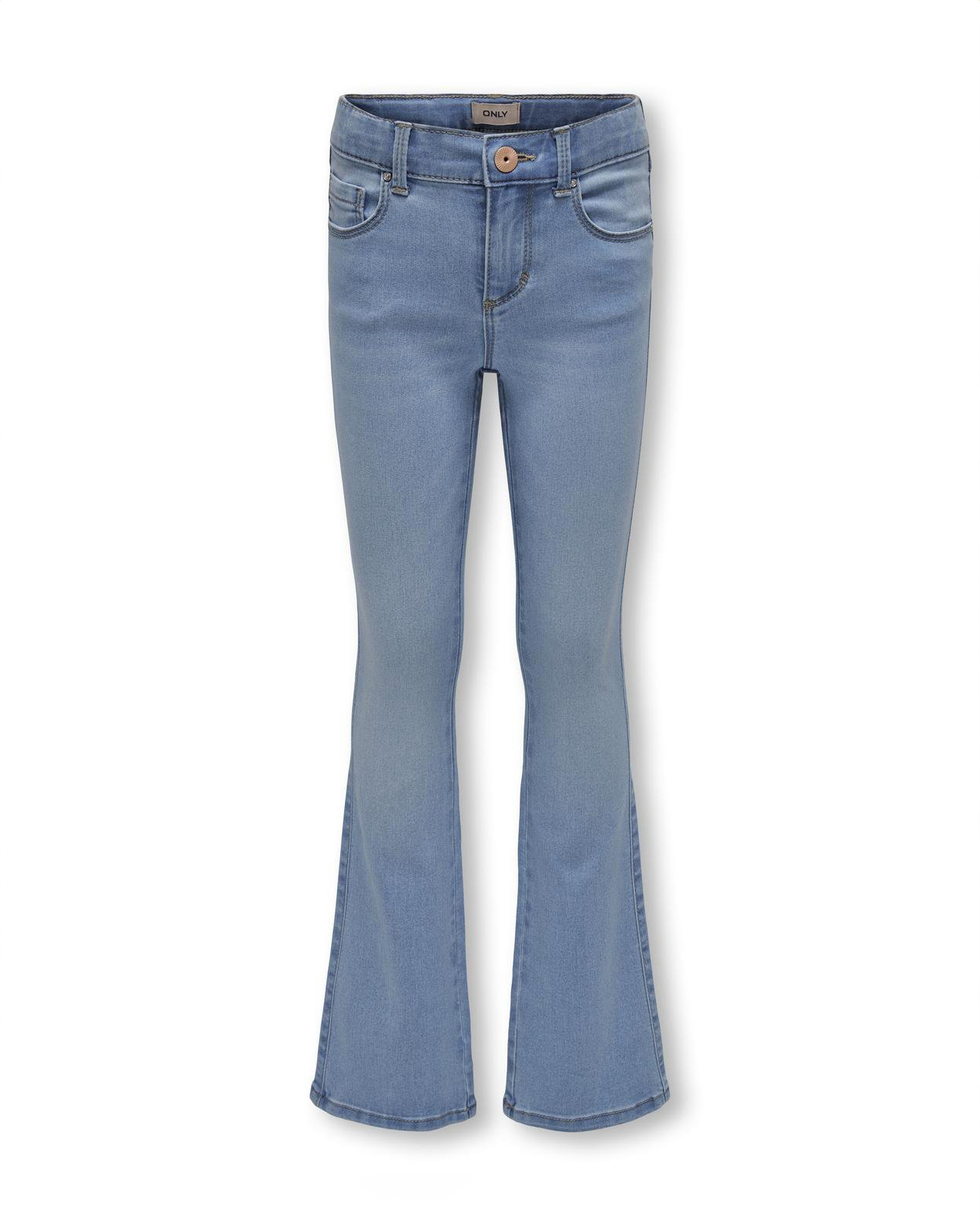 Jeans flare in cotone stretch a lavaggio chiaro