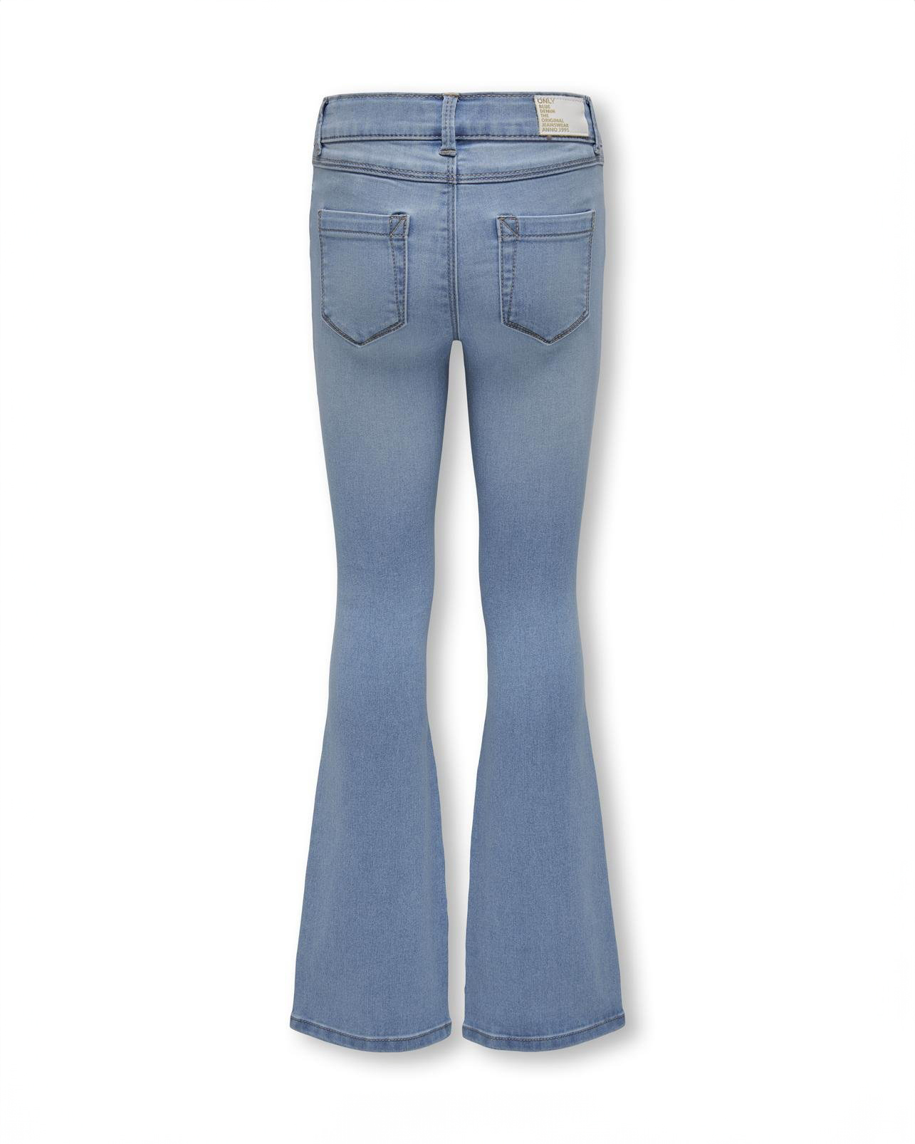 Jeans flare in cotone stretch a lavaggio chiaro image