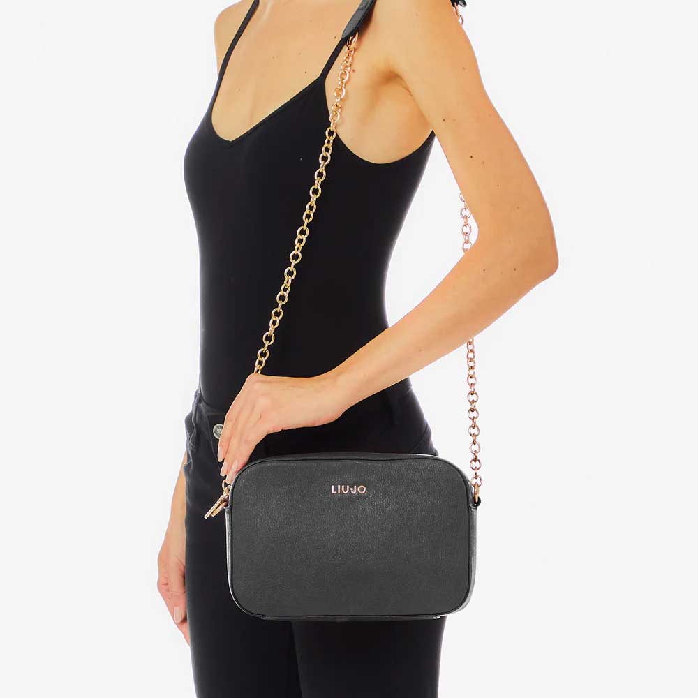 Tracolla Per Borse Regolabile - Lunghezza 109-130 Cm In Pelle Microfibra Oro-Nero - Foto 14