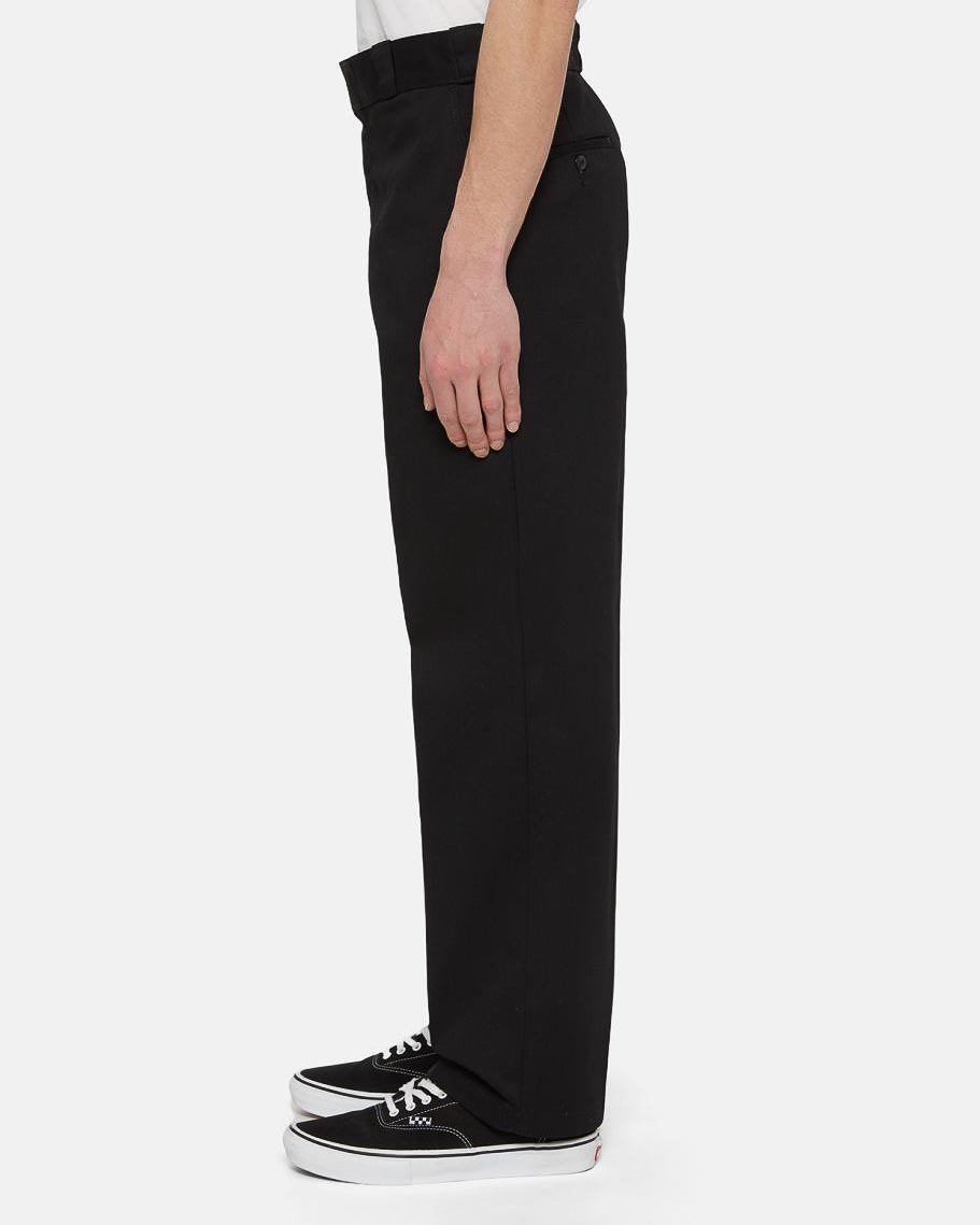 Pantaloni da lavoro neri in twill a vita alta e gamba dritta image