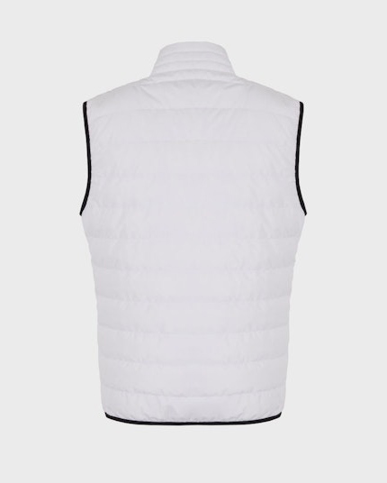 Gilet EA7 bianco in piuma con trapuntatura spinata image