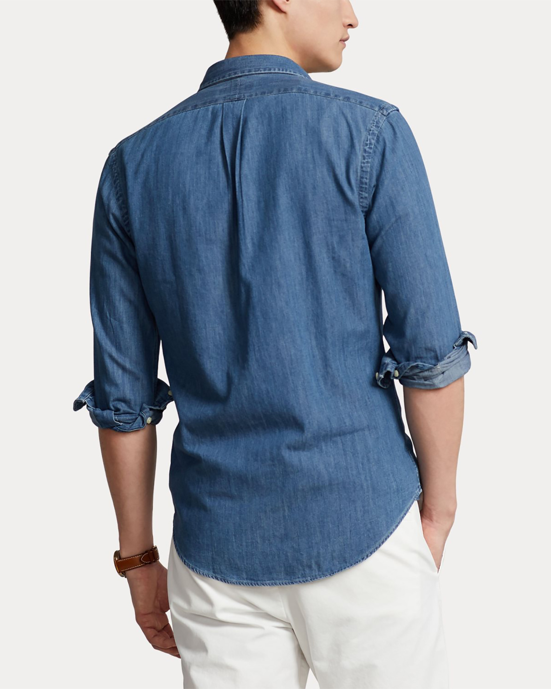 Camicia Polo Ralph Lauren in denim slim-fit con collo button down