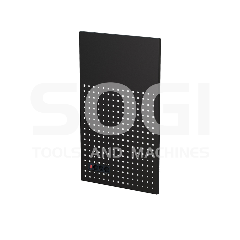 Cassettiera Officina Sogi 5 Cassetti - Mobile Metallo Nero, 660x500x850mm, 4 Ruote Pivotanti - Foto 12