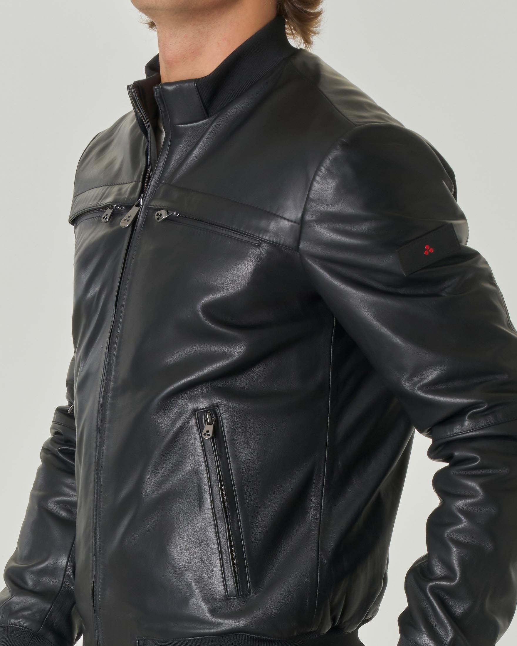 Giacca bomber Sands Peuterey nera in pelle image