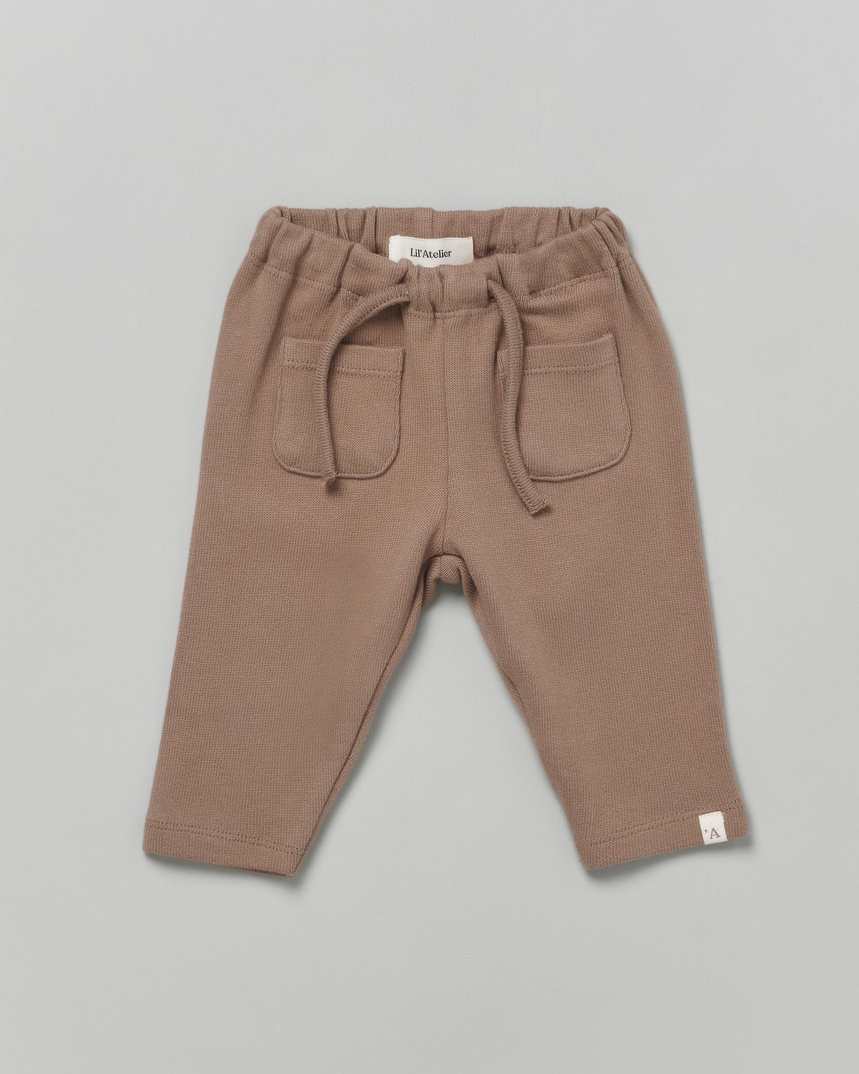 Pantaloni Lil'Atelier in felpa di cotone con coulisse