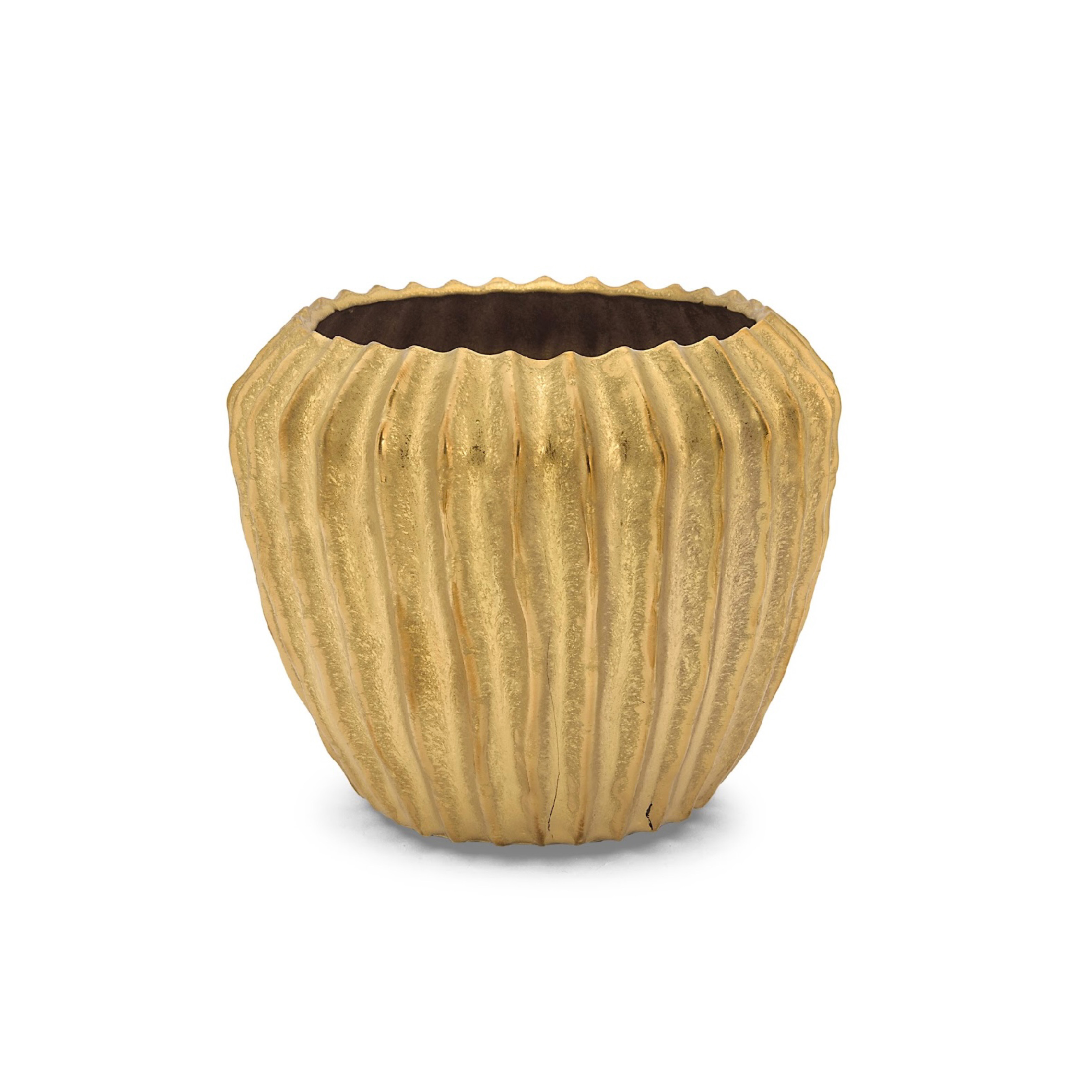 Vaso in Ceramica Cachepot Solchi L Oro d.21 h.18