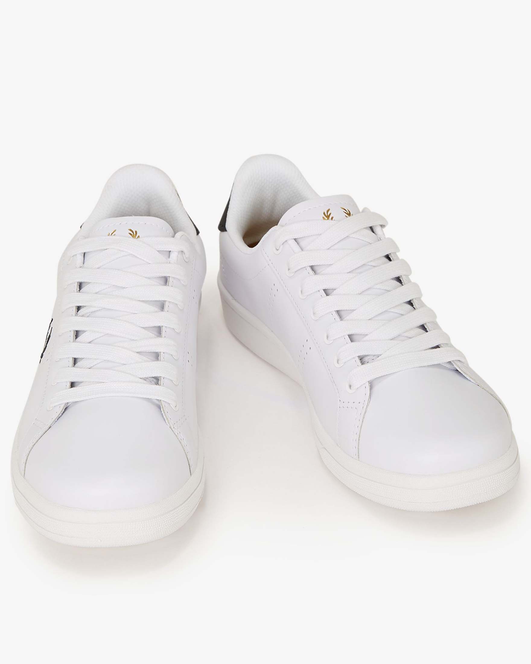 Sneakers Fred Perry bianche in pelle con tallone e logo blu