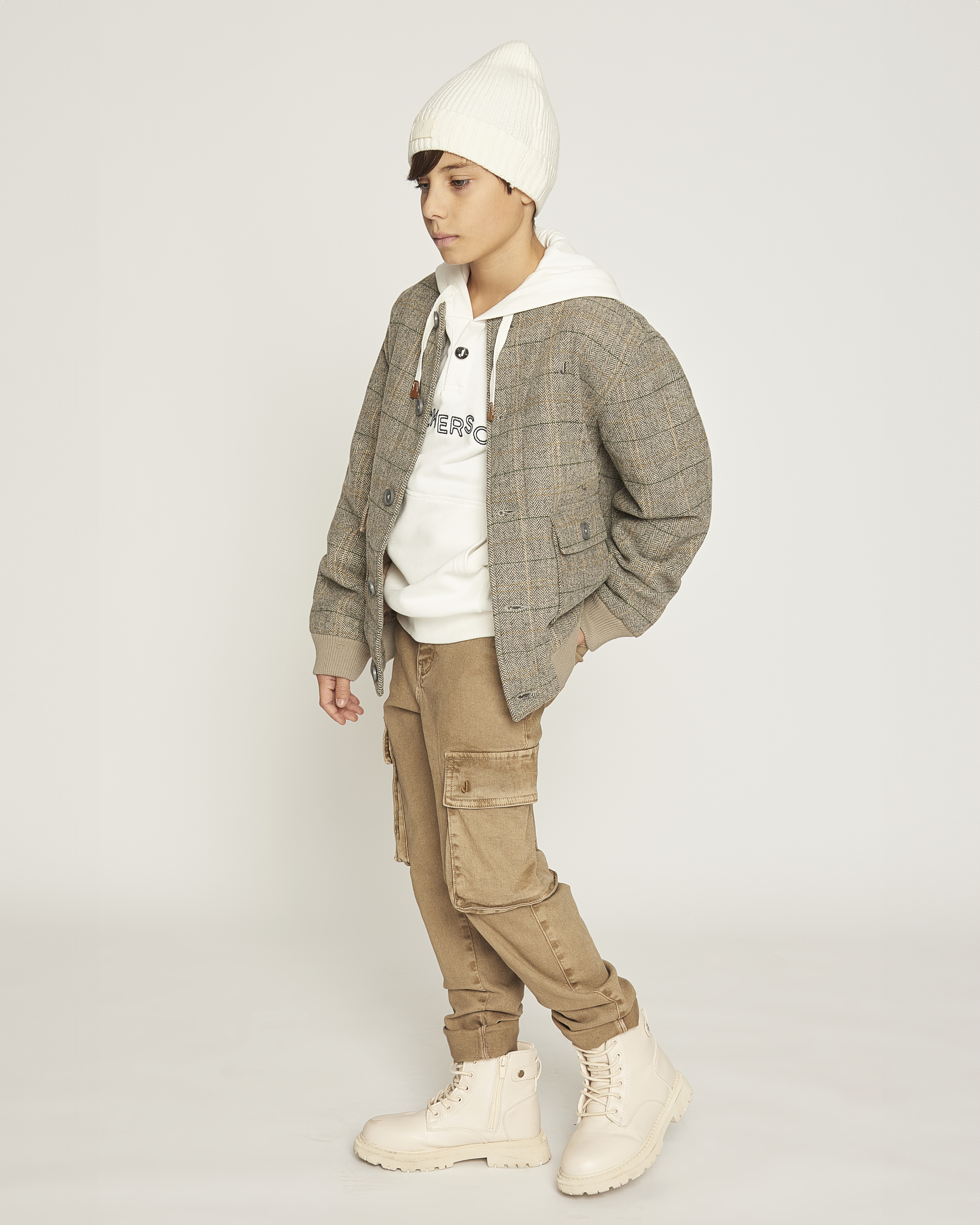 Pantaloni Jeckerson sabbia cargo in cotone stretch image
