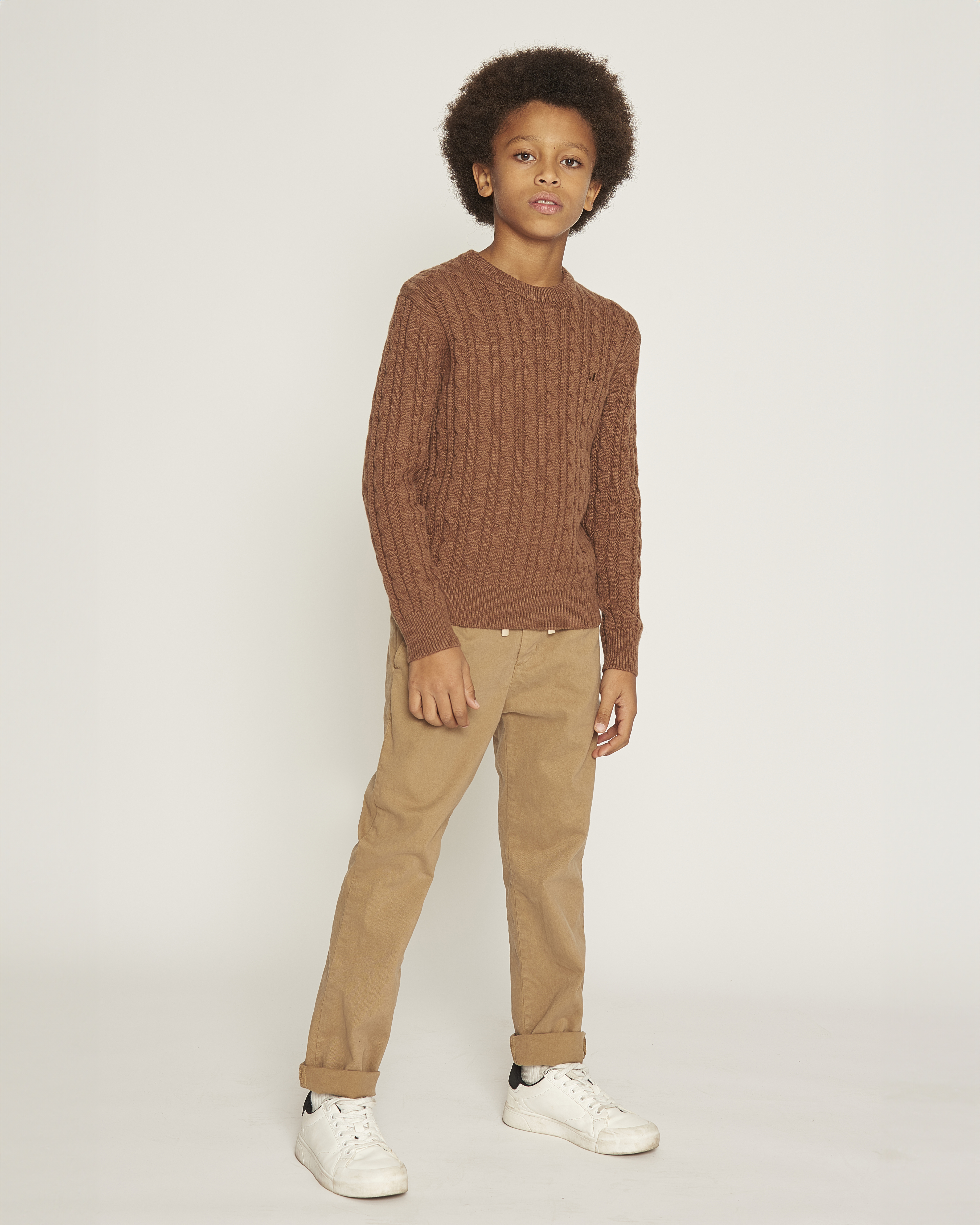 Pantaloni Jeckerson cammello in misto viscosa con coulisse image