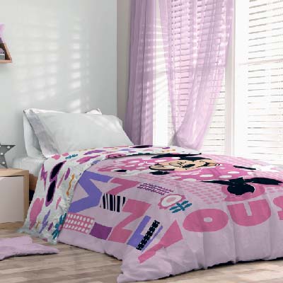 Trapunta MINNIE per letto singolo originale Disney rosa